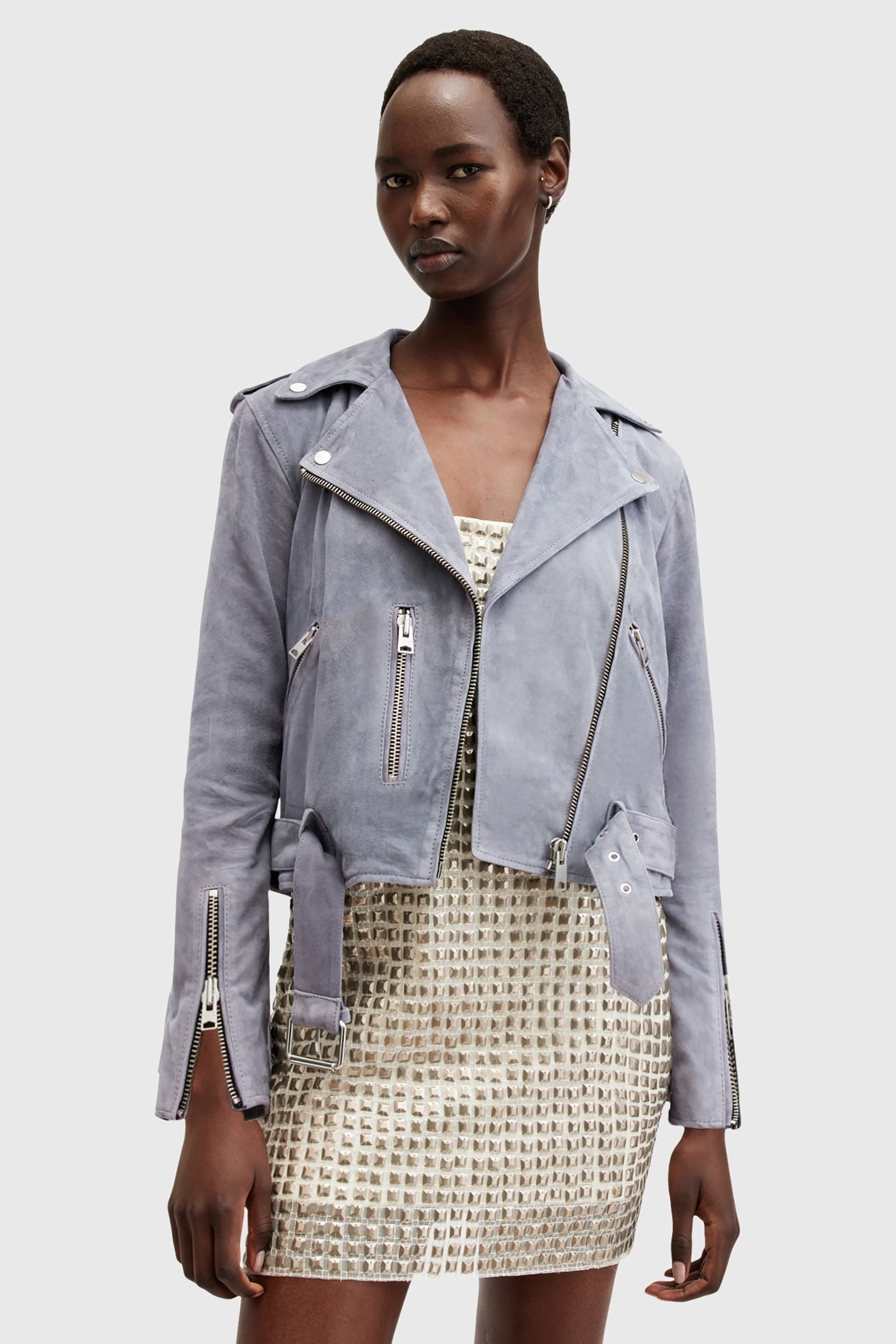 SUEDE BALFERN BIKER DENIM BLUE 4