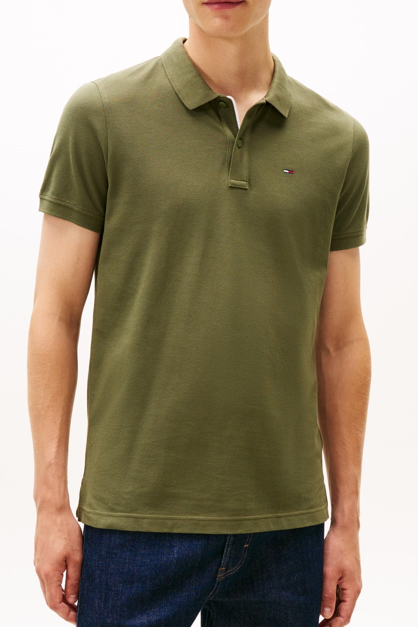 SLIM PLACKET POLO DARK GREENERY 3