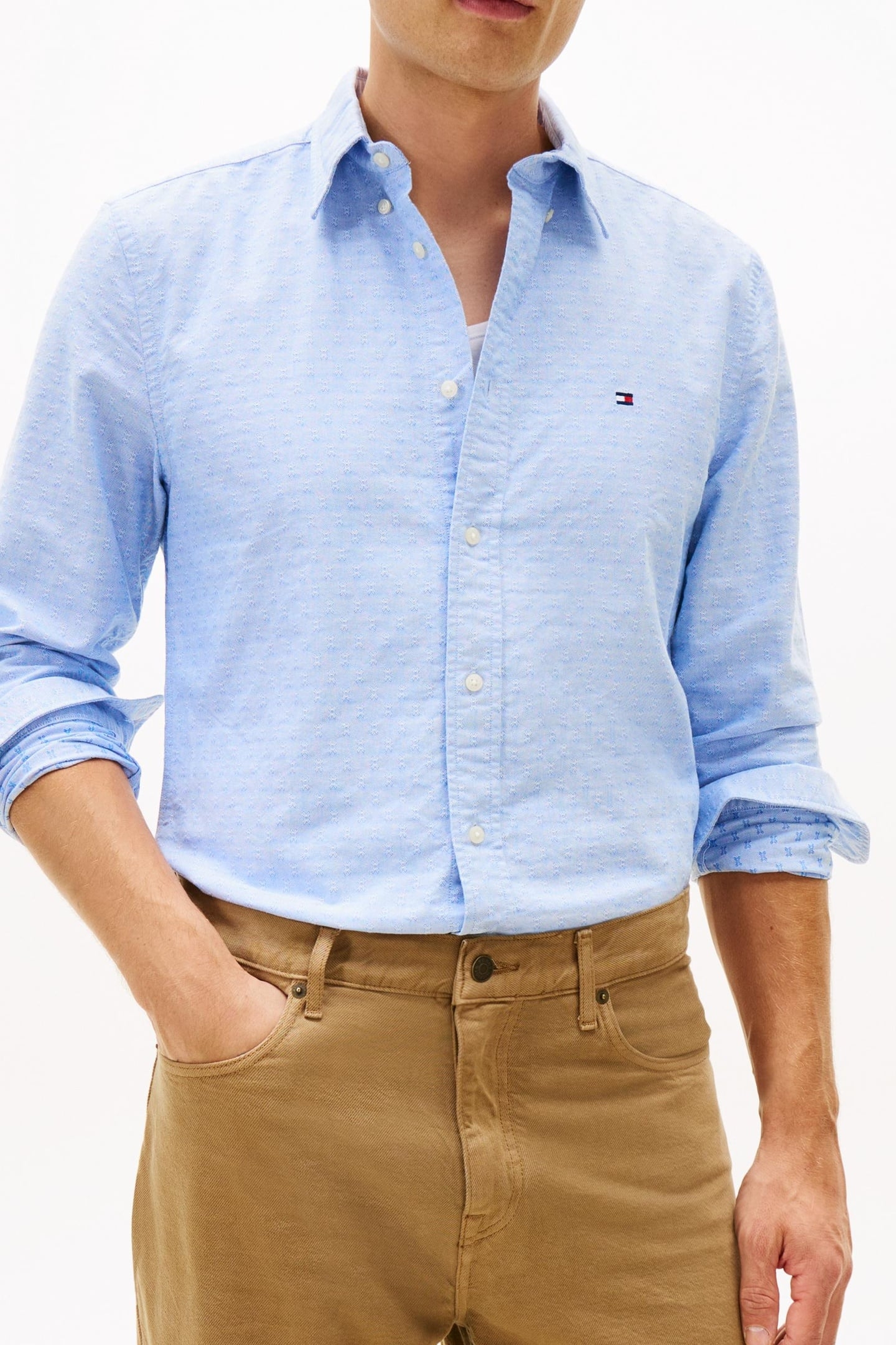 OXFORD DOBBY REGULAR FIT SHIRT SHIRT BLUE/ALLOVER 1