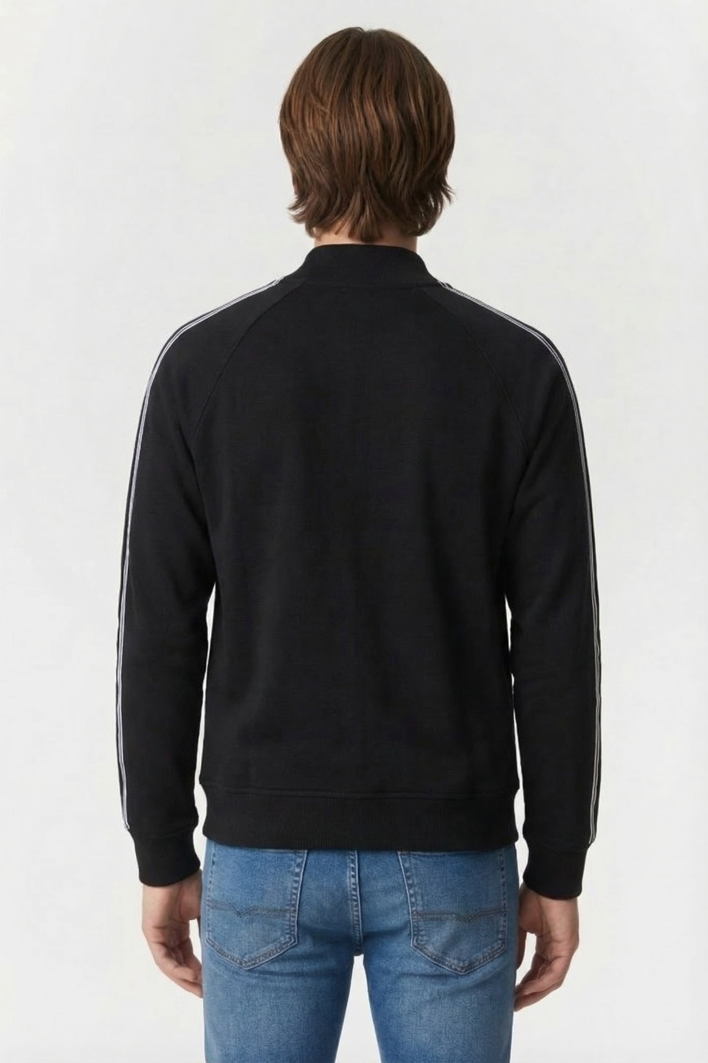 BLACK SWEAT ZIP JACKET 2