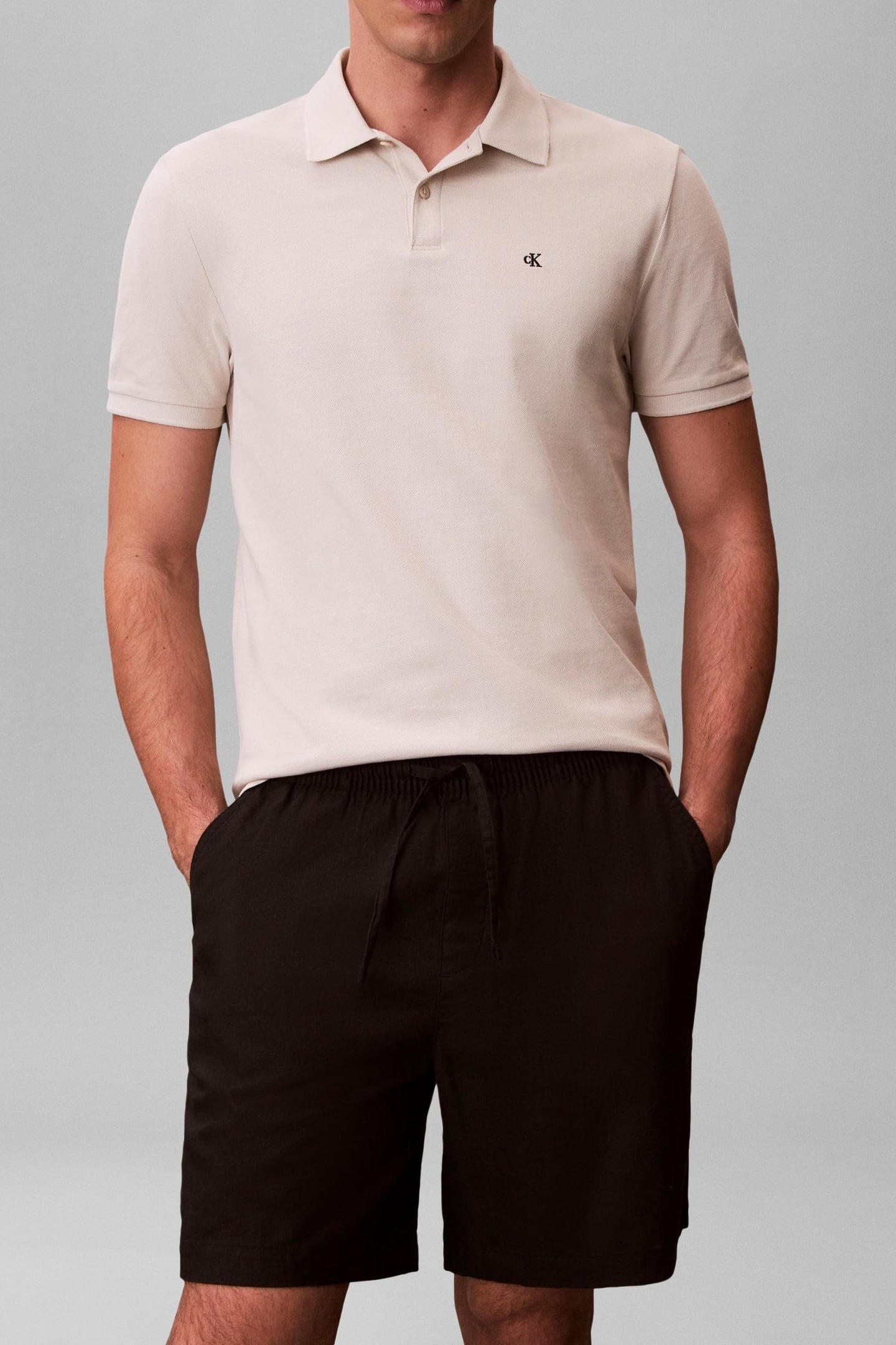 SS MONOGRAM PIQUE POLO OATMEAL 2