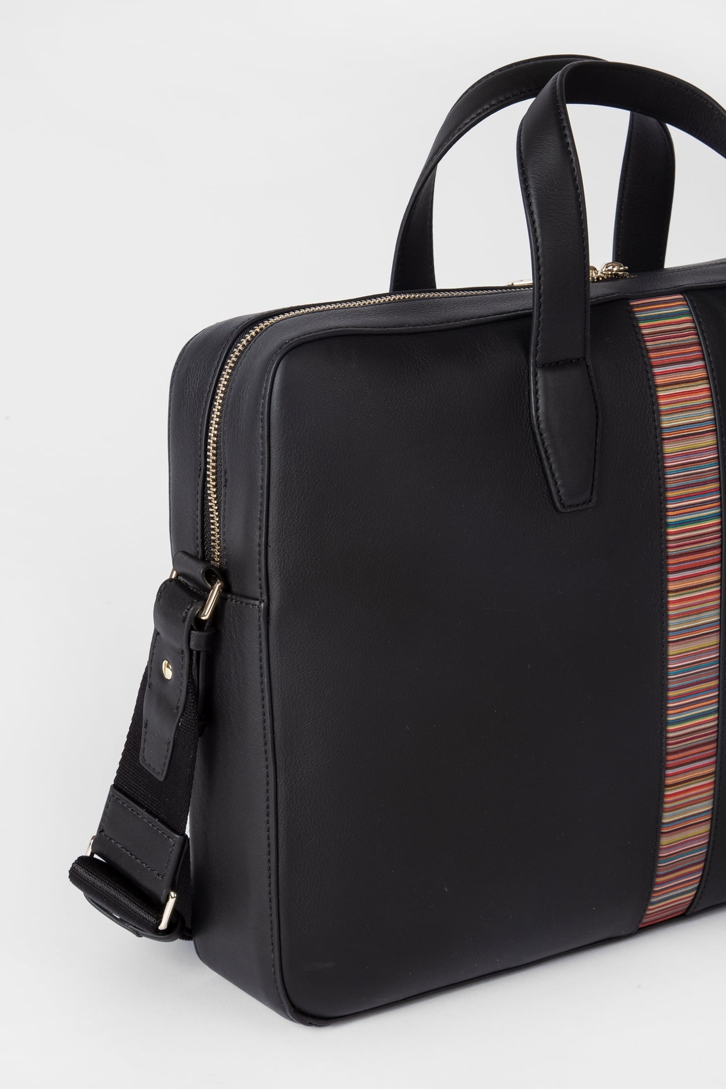 BAG FOLIO STRIPED BLACK 2