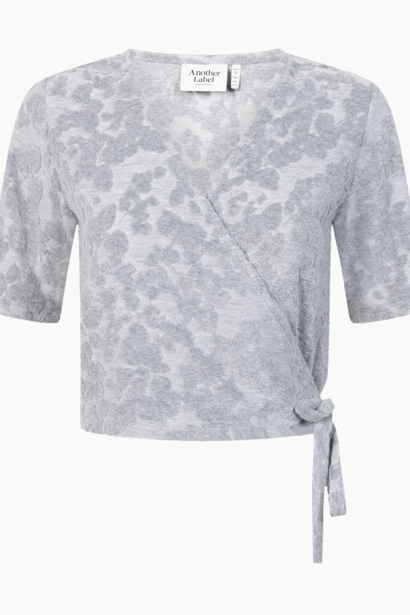BINE TOWELING TOP SHORT SLEEVE GREY MELEE 3