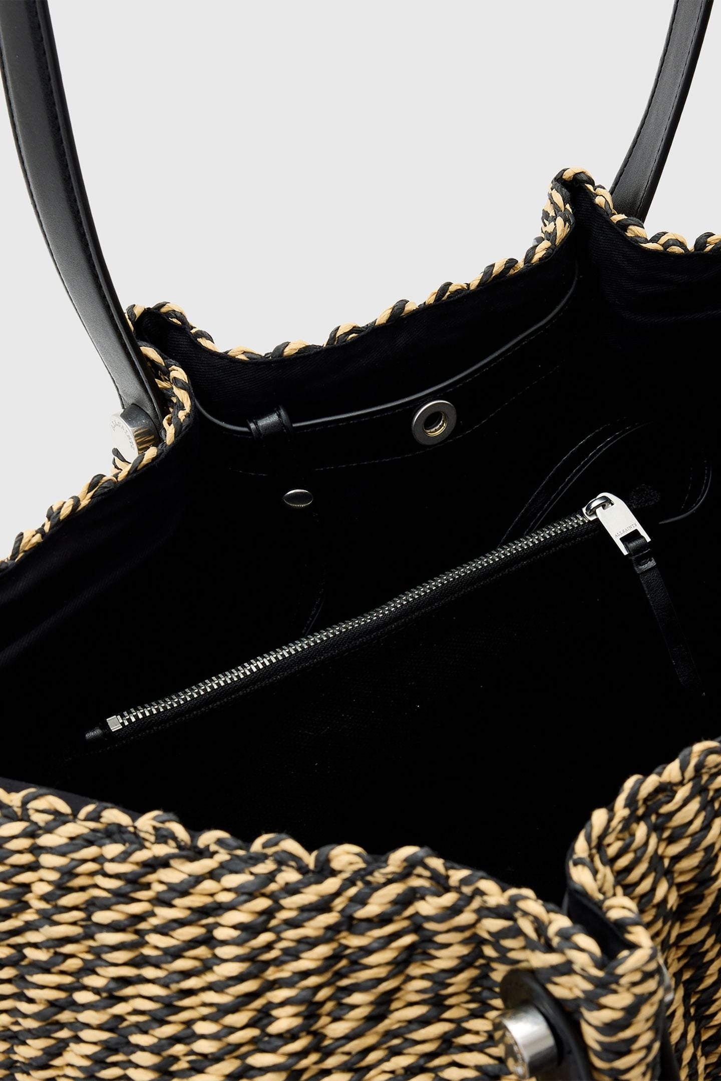 ALLINGTON PAPER TOTE BLACK/NATURAL 6
