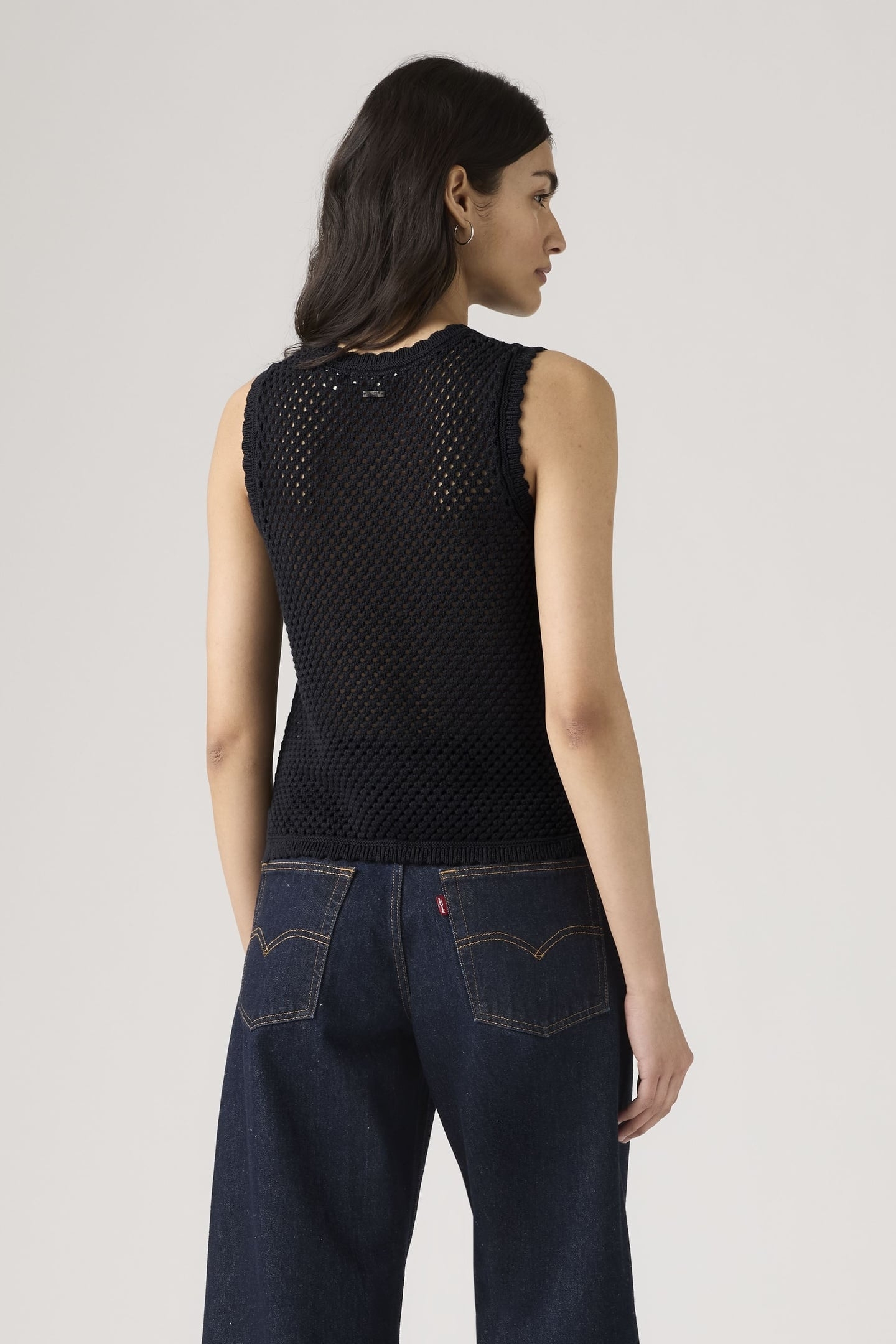 ADRIENNE CROCHET TANK TOP BLACK 3