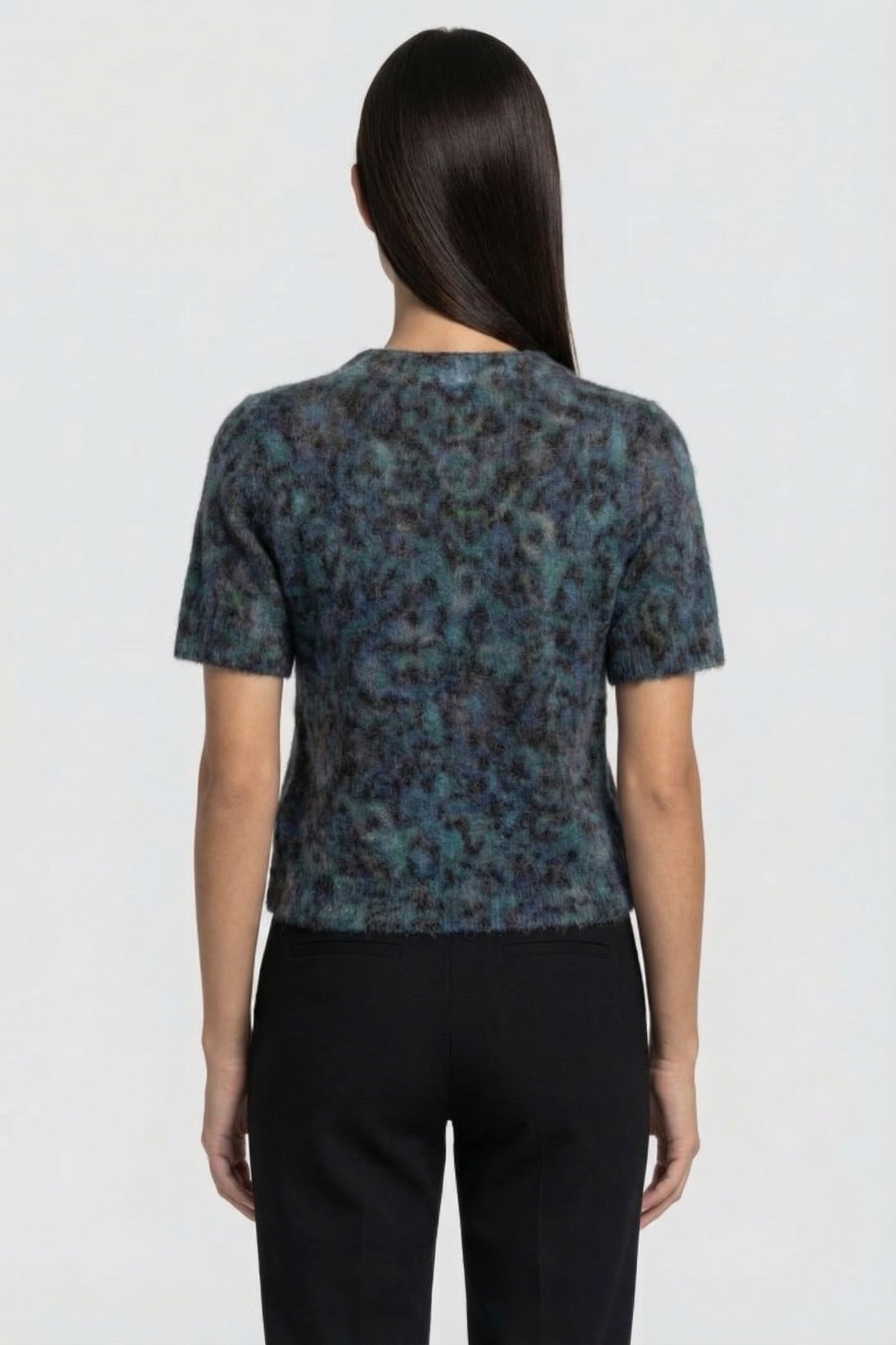 KNITTED SS TOP PETROL GREEN 2