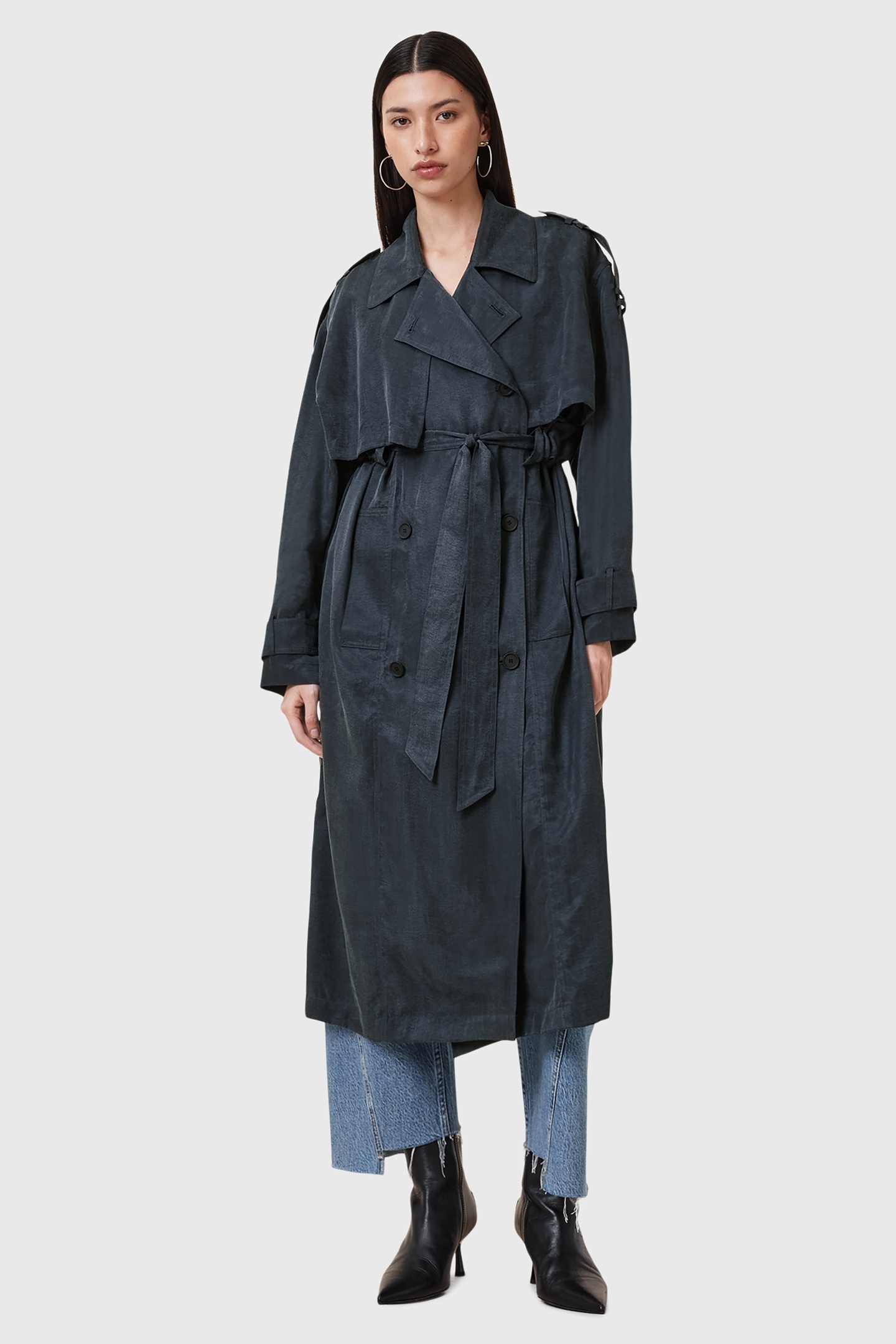 LINNIE TRENCH BLUEBERRY BLUE 2