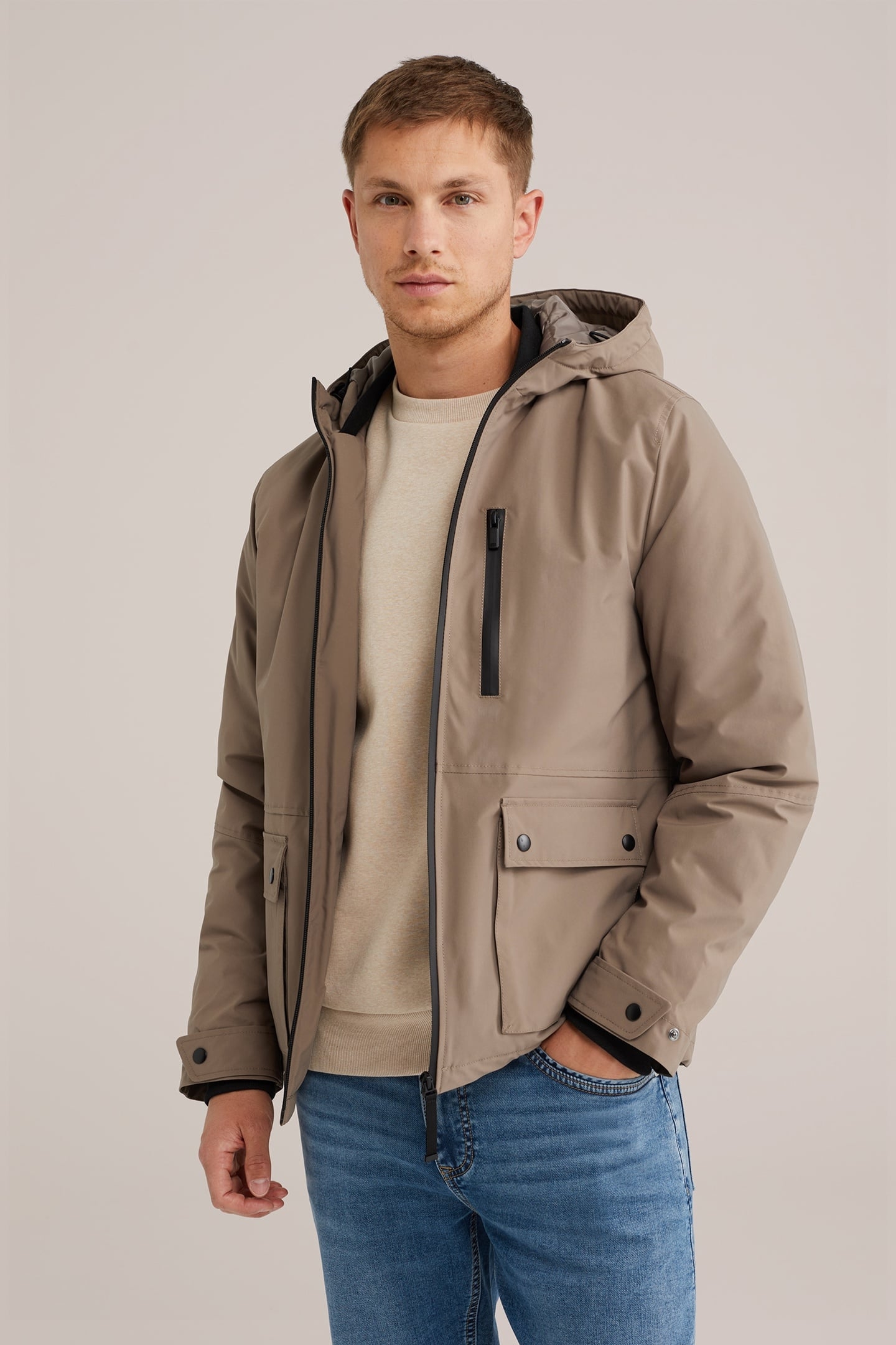 JACKET NORMAL LENGTH TAUPE 1