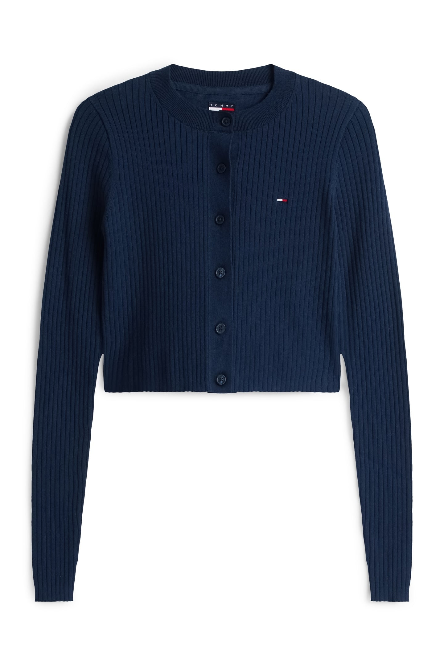 CROPPED RIB CARDIGAN DARK NIGHT NAVY 4