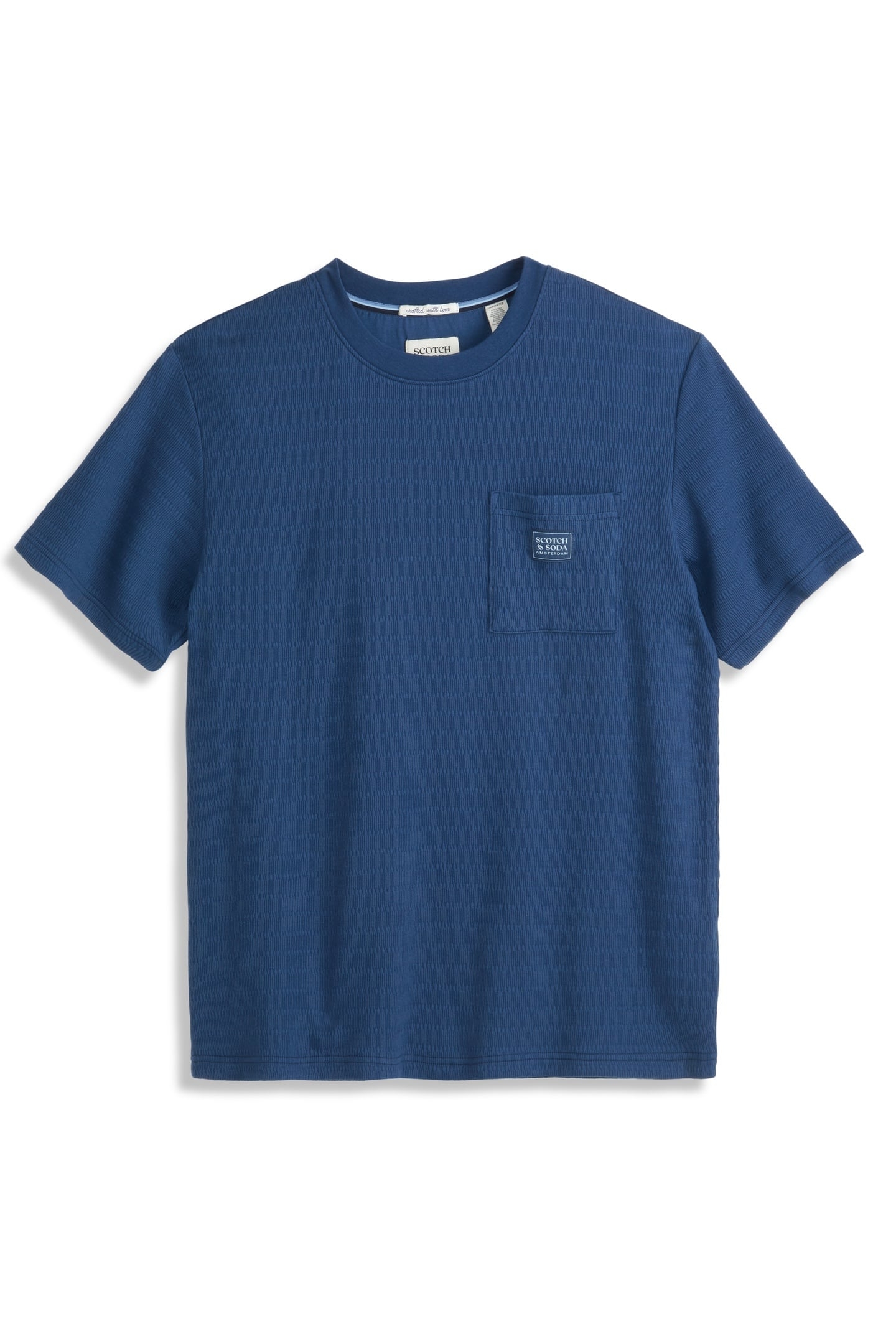 SEERSUCKER TEE DARK DENIM 1