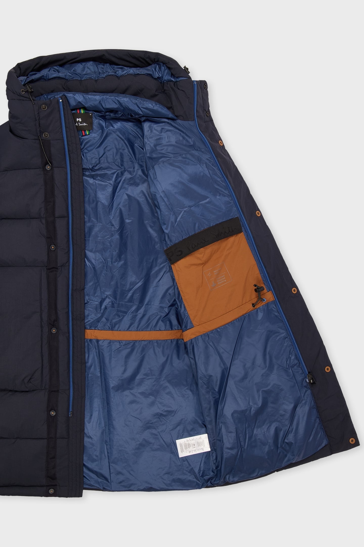 LONG FIBRE DOWN COAT VERY DARK NAVY 5