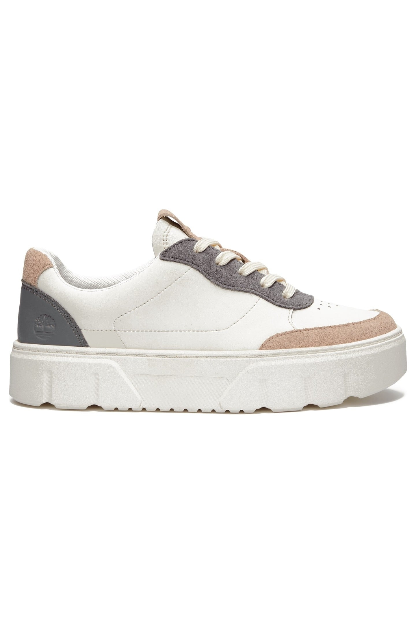 LAUREL COURT LOW LACE UP SNEAKER NATURAL LEATHER GREY 1
