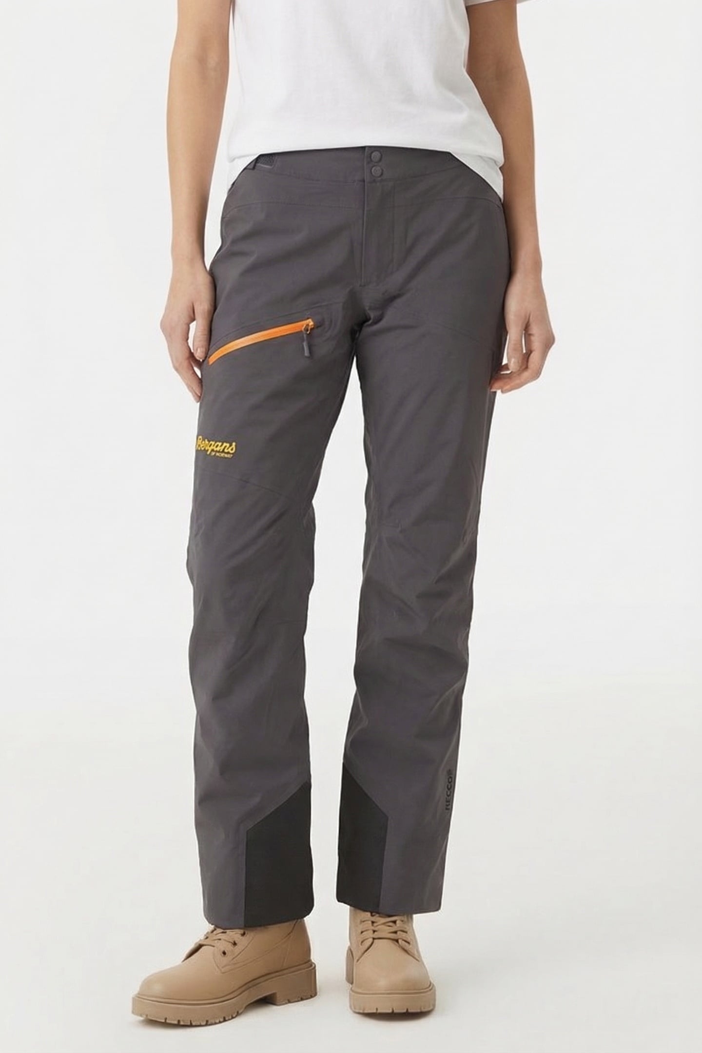 CECILIE 3L PANTS SOLID DARK GREY/LIGHT GOLDEN YELLOW 1