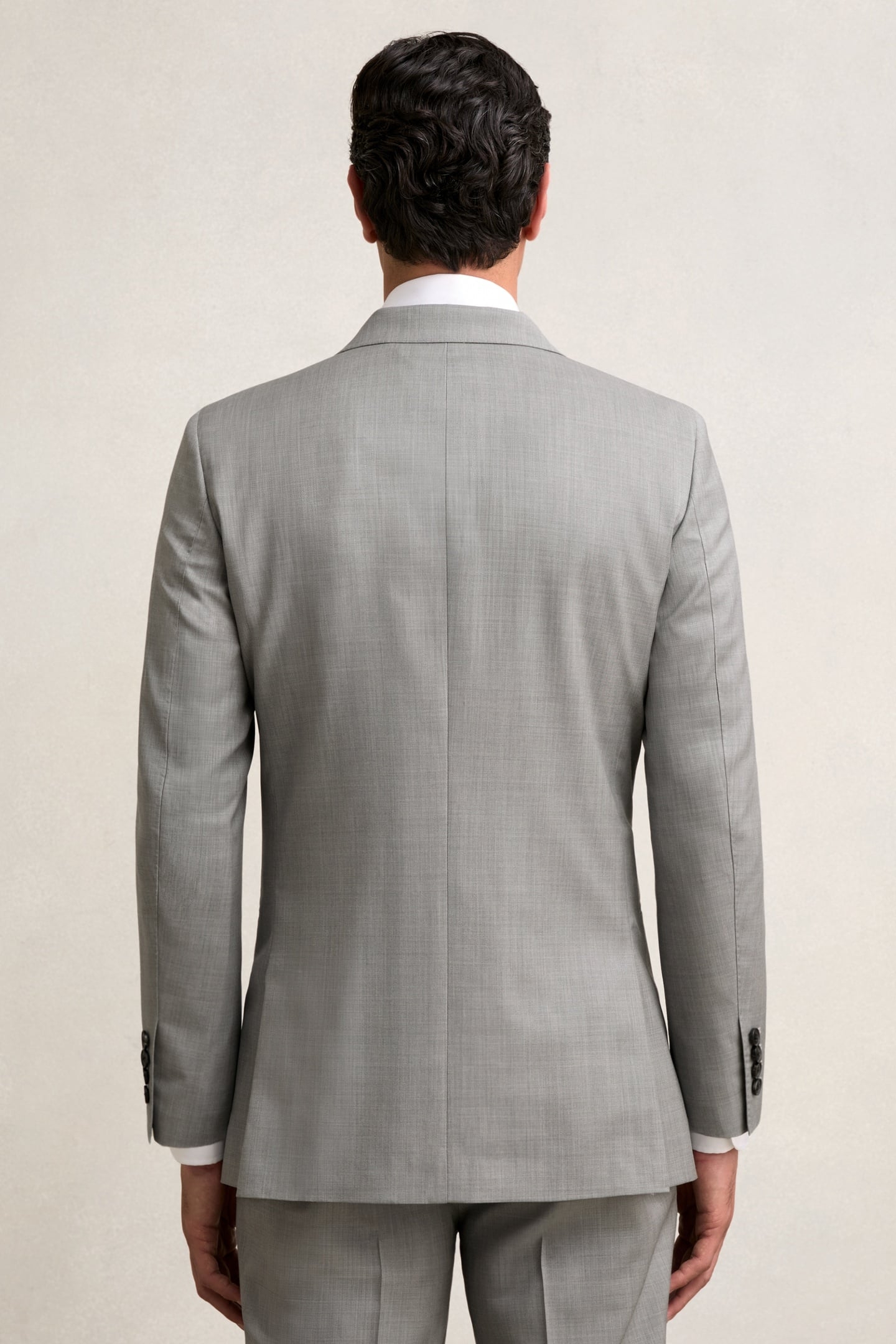 SB 1B PEAK WOOL BLAZER MID GREY 3