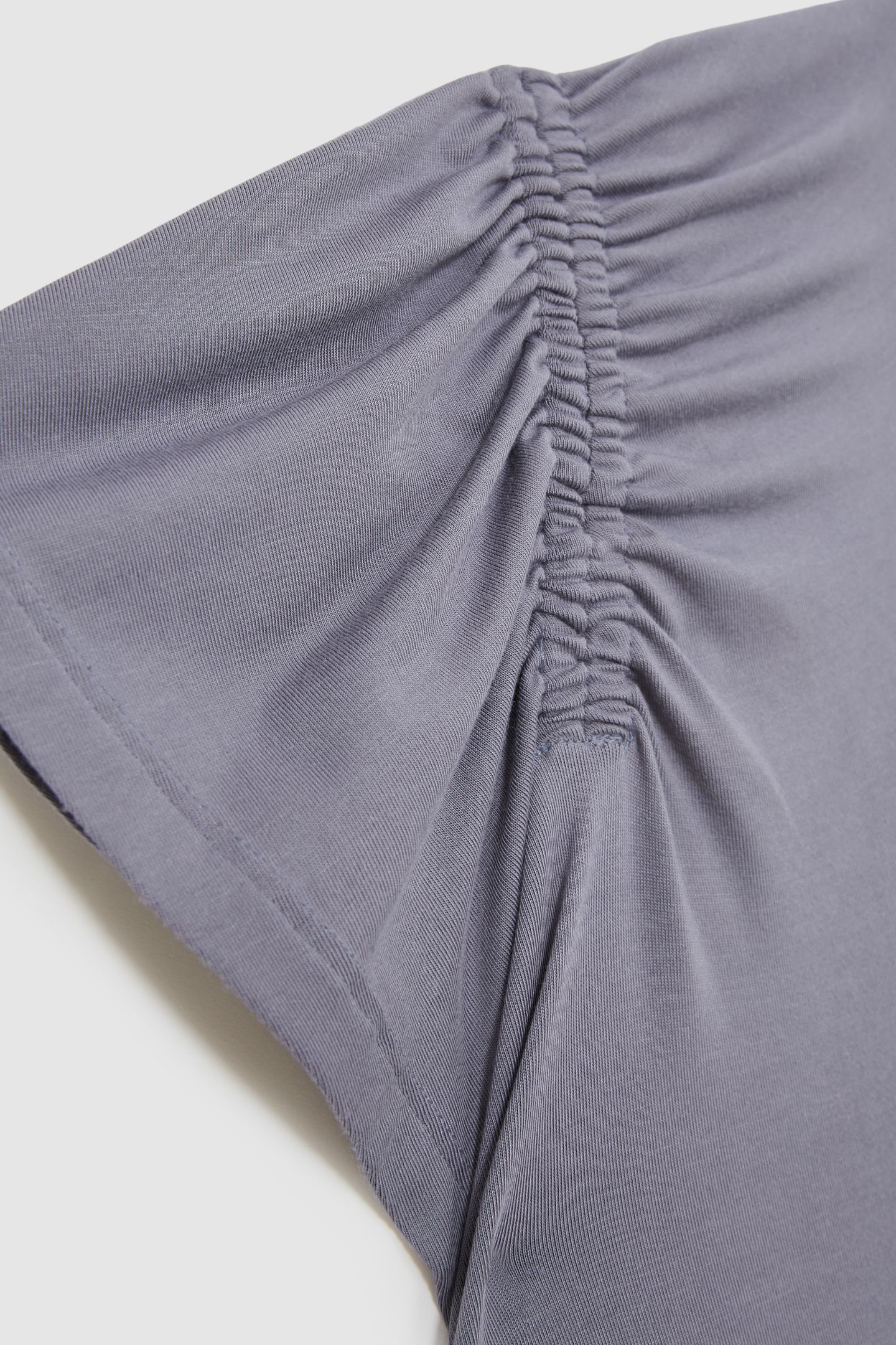 RUCHED SLEEVED JERSEY DRESS GREY 5