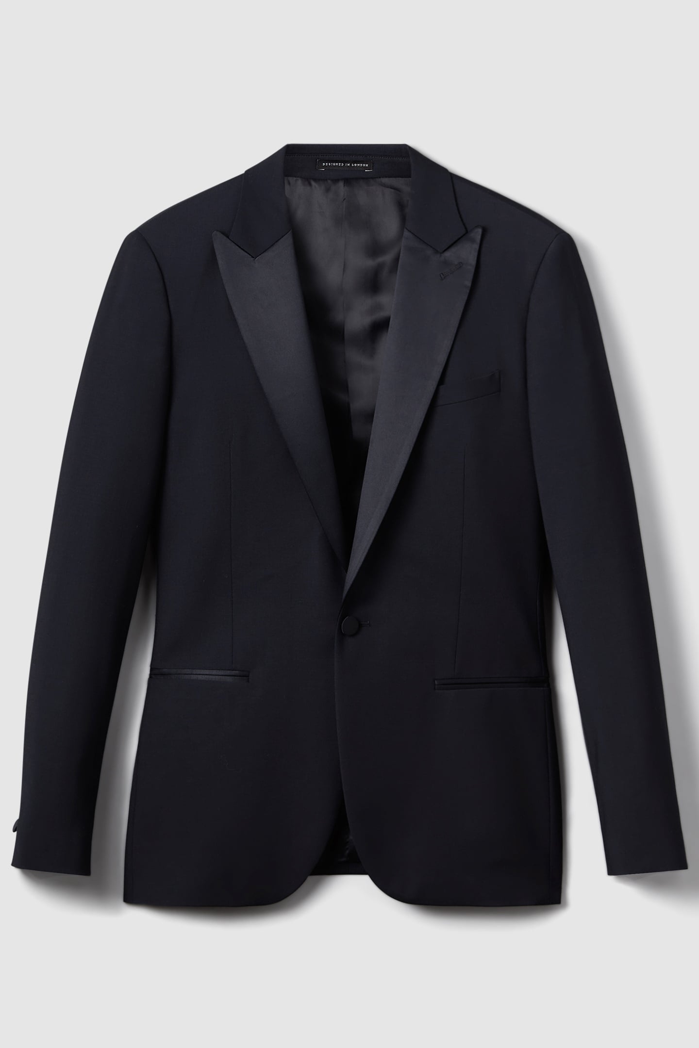 SB 1B SATIN PEAK SLIM TUX JACKET NAVY 3