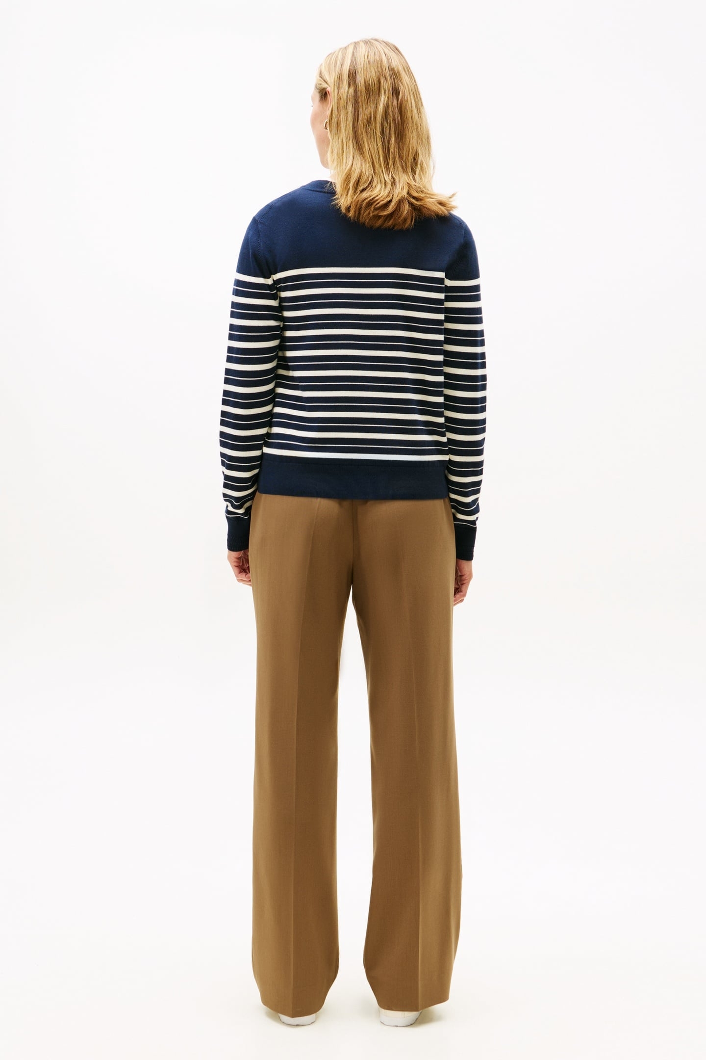 JERSEY CREW NECK CARDIGAN DARK NIGHT NAVY/CALICO MULTI 4