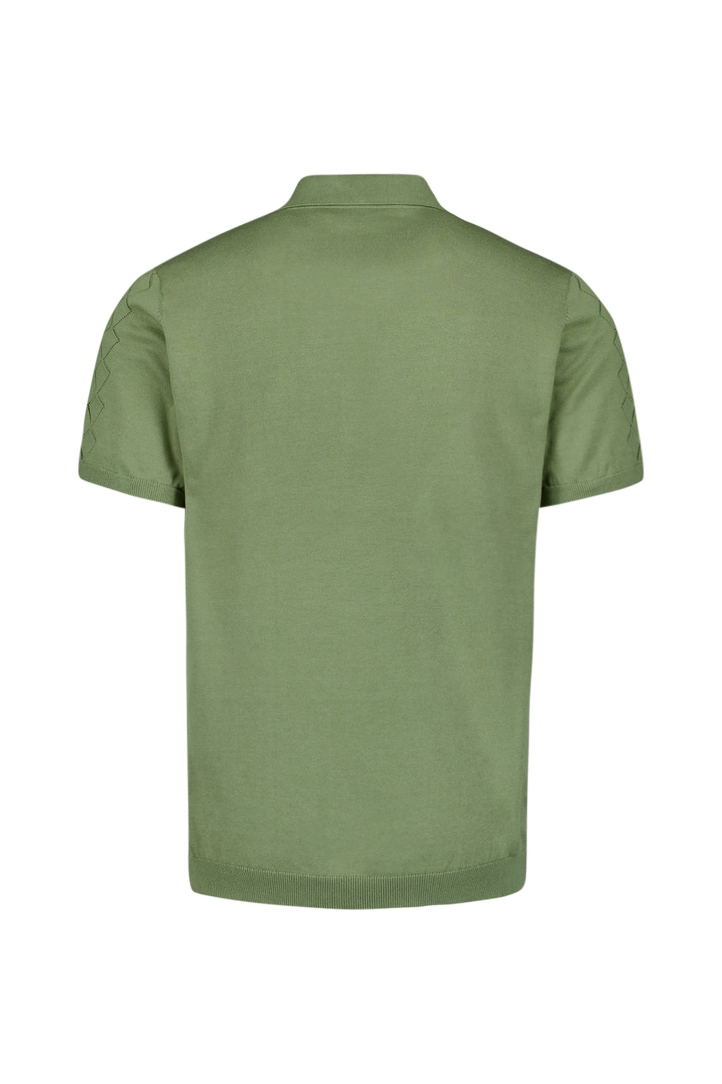 PULLOVER SHORT SLEEVE FULL BUTTON POLO SOLID JACQUARD GREEN 6