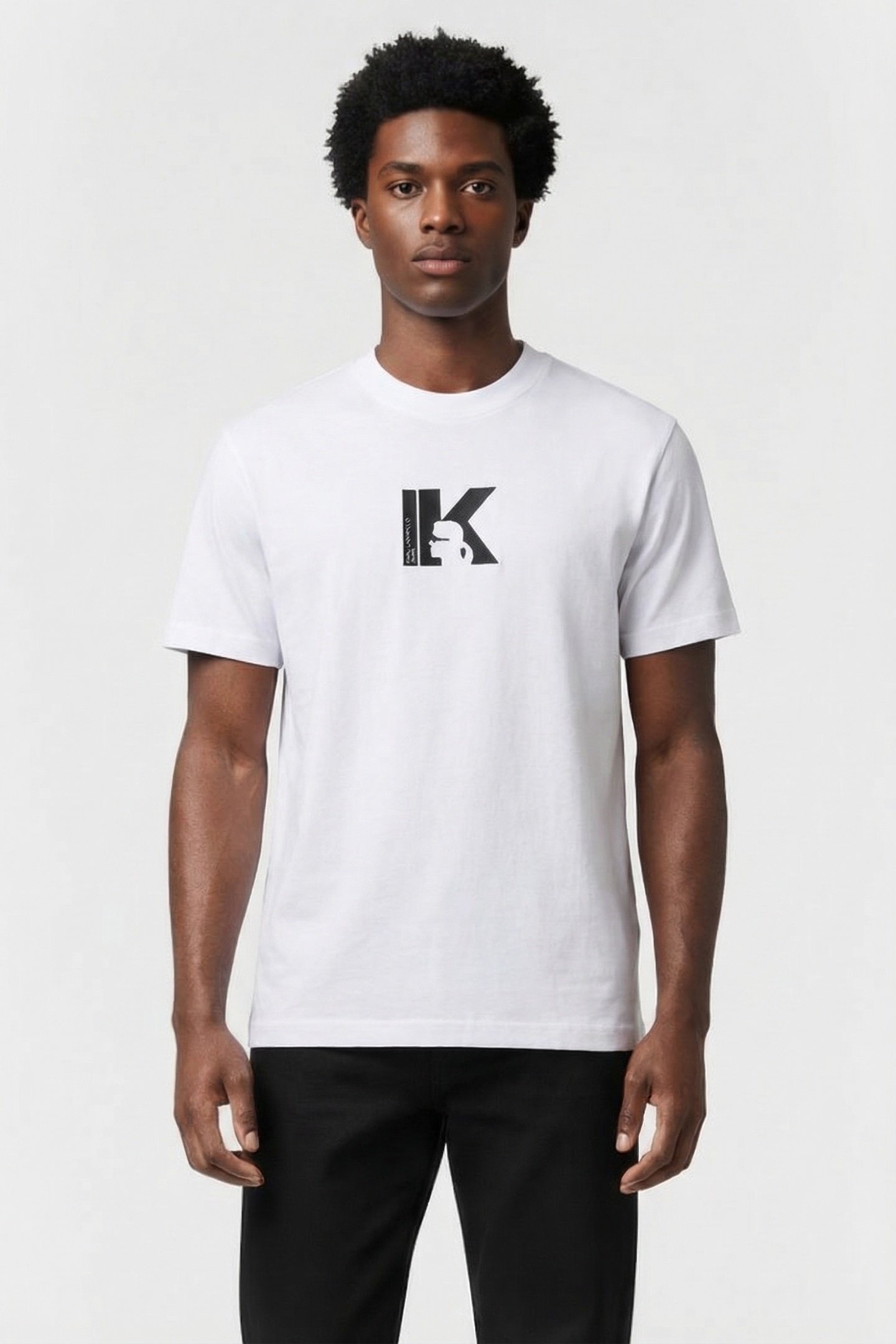 WHITE KLJ REG K LOGO TEE 1