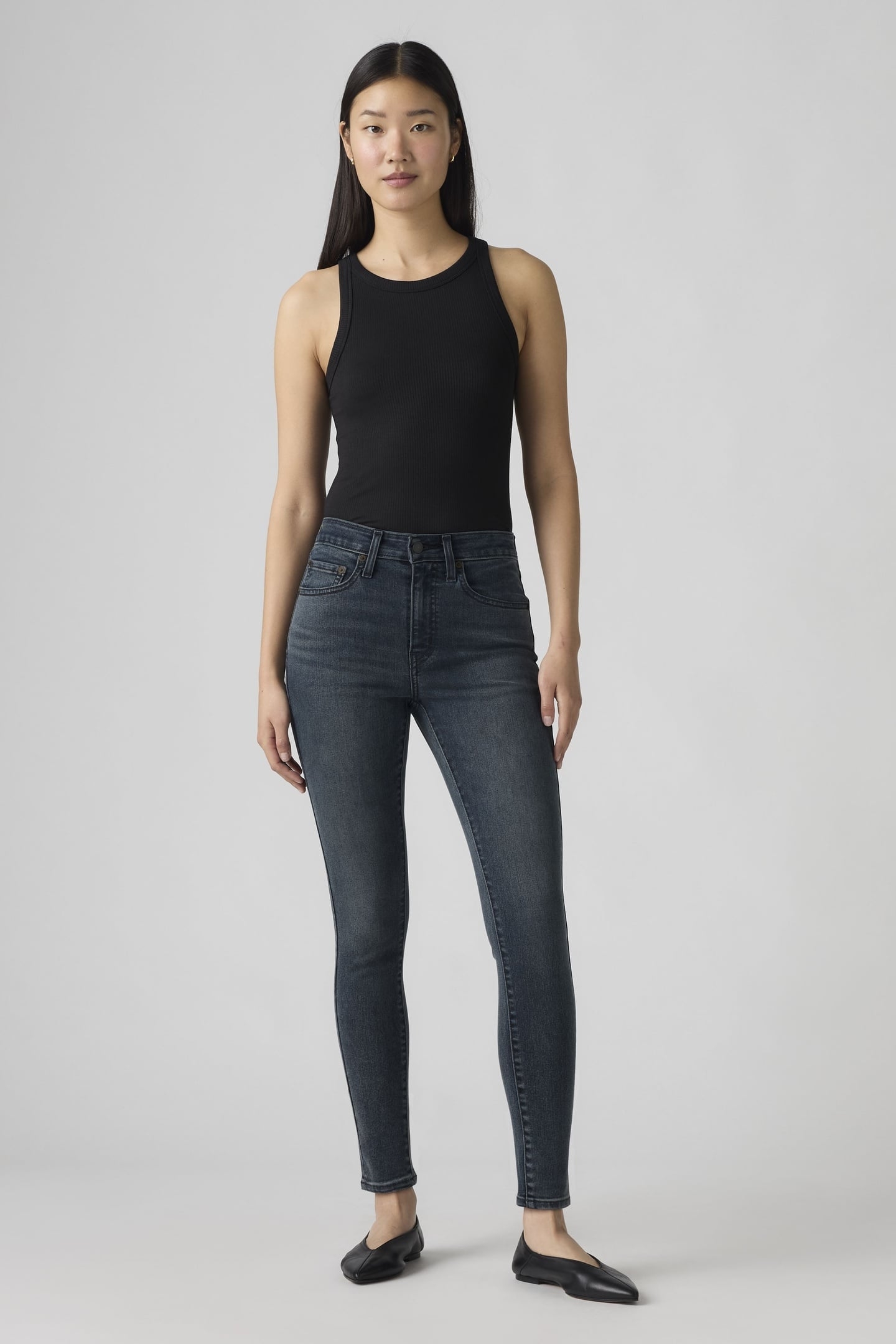 721™ HIGH RISE SKINNY JEANS BLACK 1
