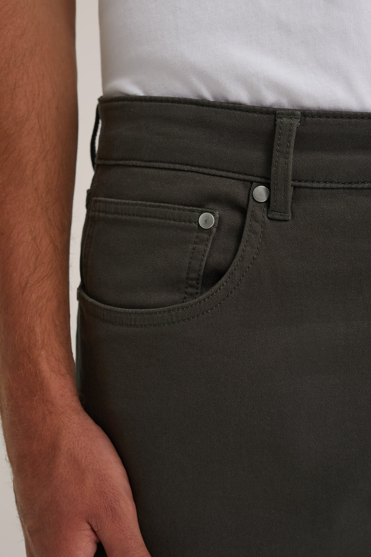 5-POCKET MID WAIST ARMY GREEN 5