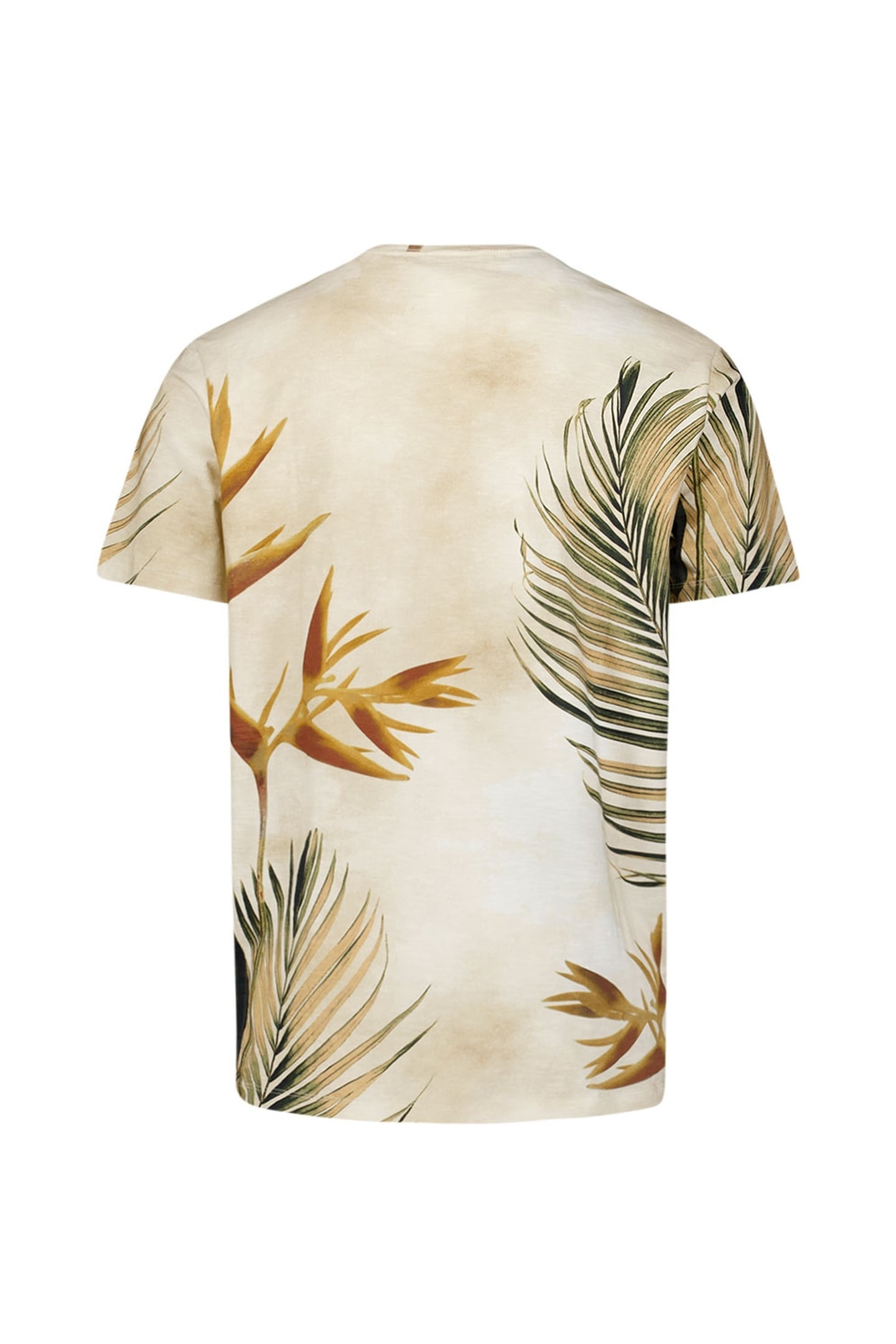 T-SHIRT CREWNECK ALLOVER PRINTED SLUB GARMENT DYED SAND 6