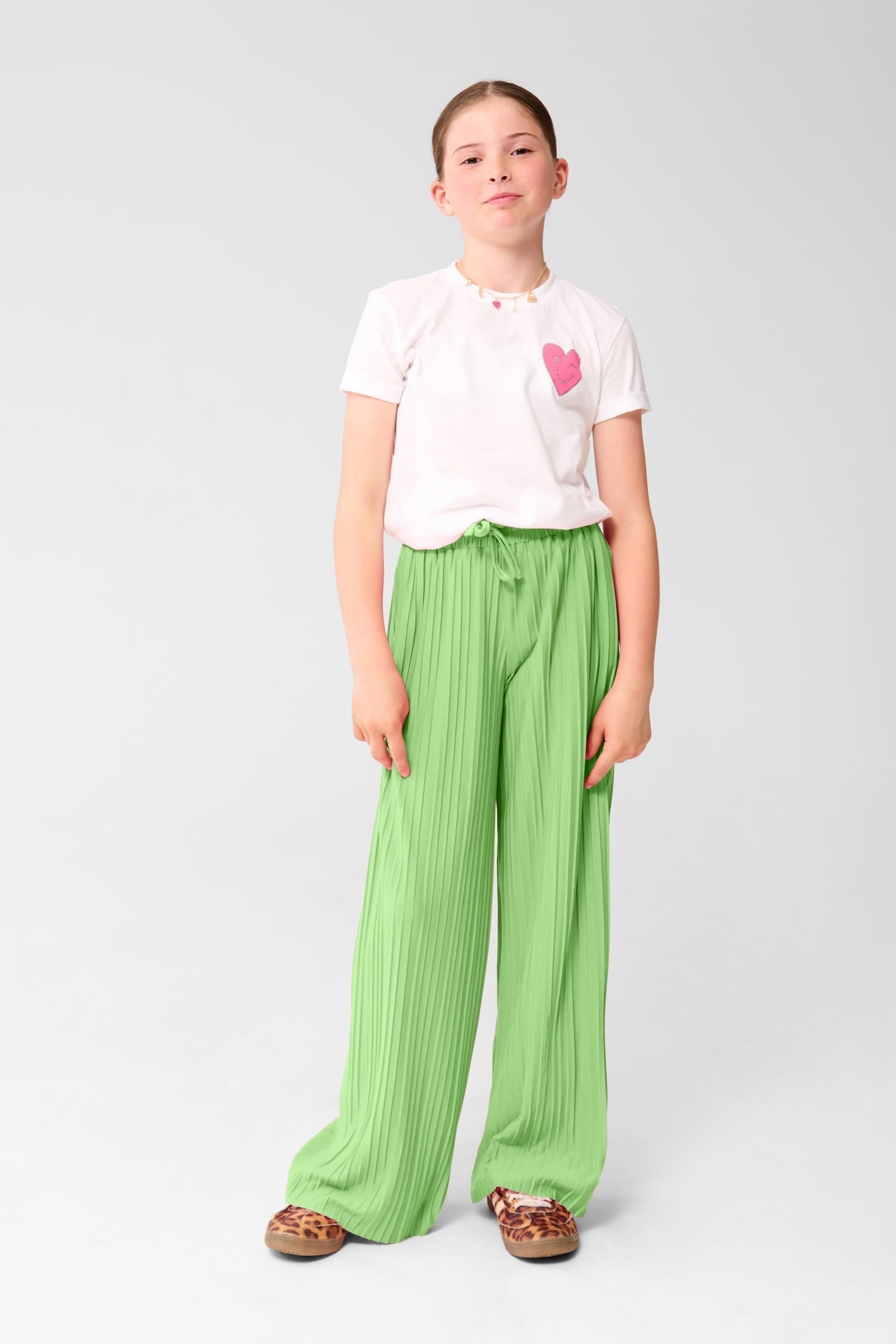 GIRLS PLISSE PANTS GREEN 2