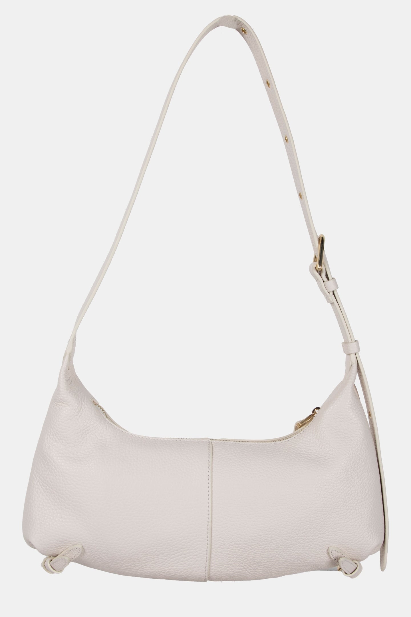 LEATHER SHOULDER BAG IN CREAM 4
