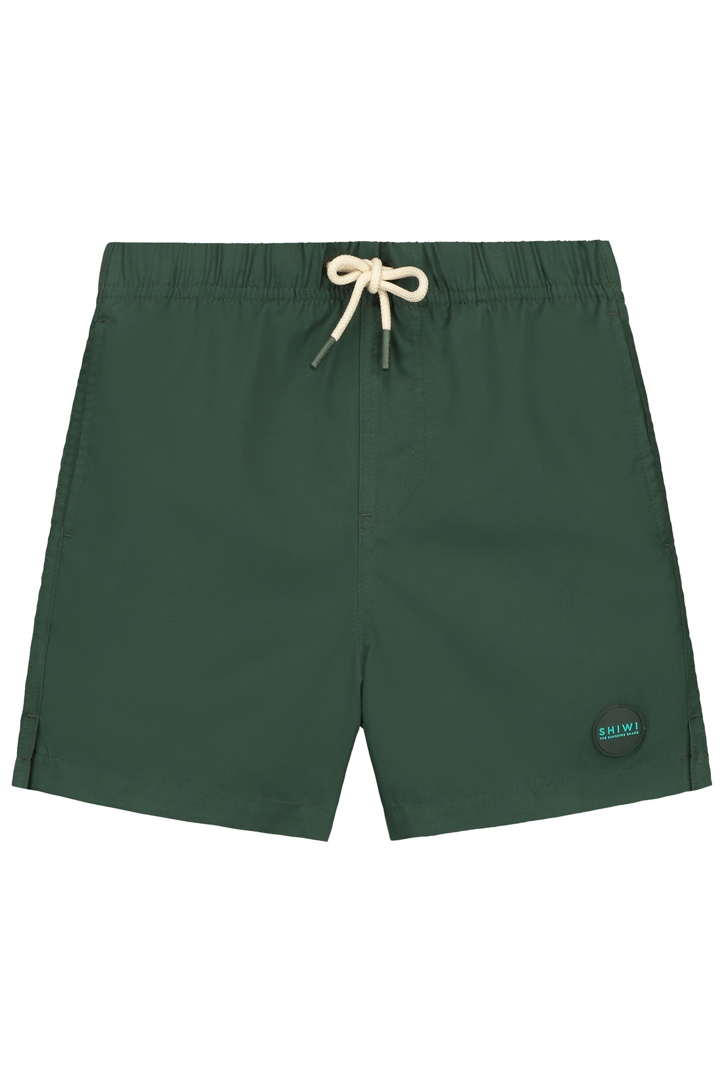 BOYS MILO SWIM SHORTS 4 INCH SOLID GREEN LEAF 1