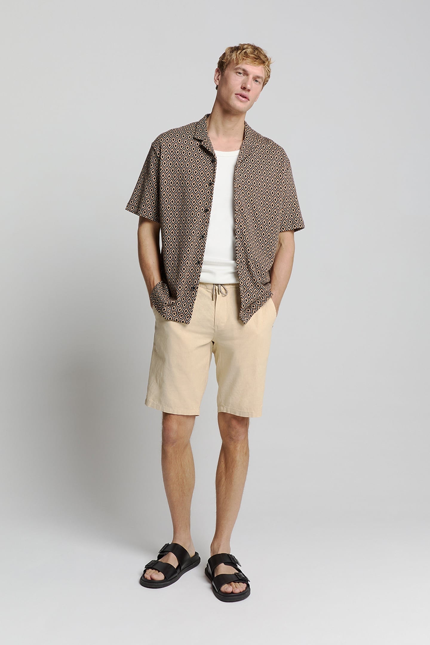 SHIRT SHORT SLEEVE JERSEY REVERS COLLAR ALLOVER PRINTED CARA 3