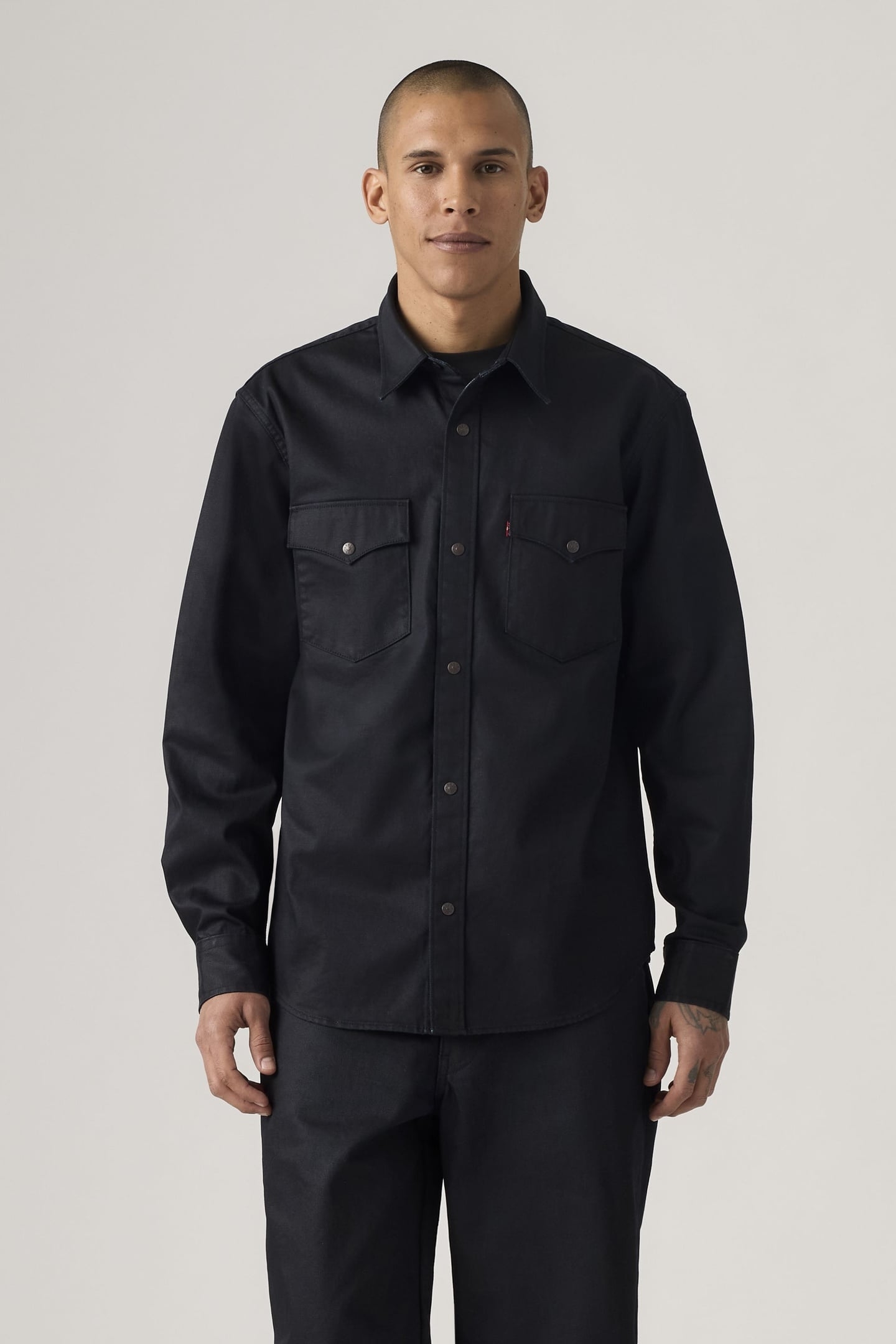 RELAXED WESTERN SHIRT BLACK 1