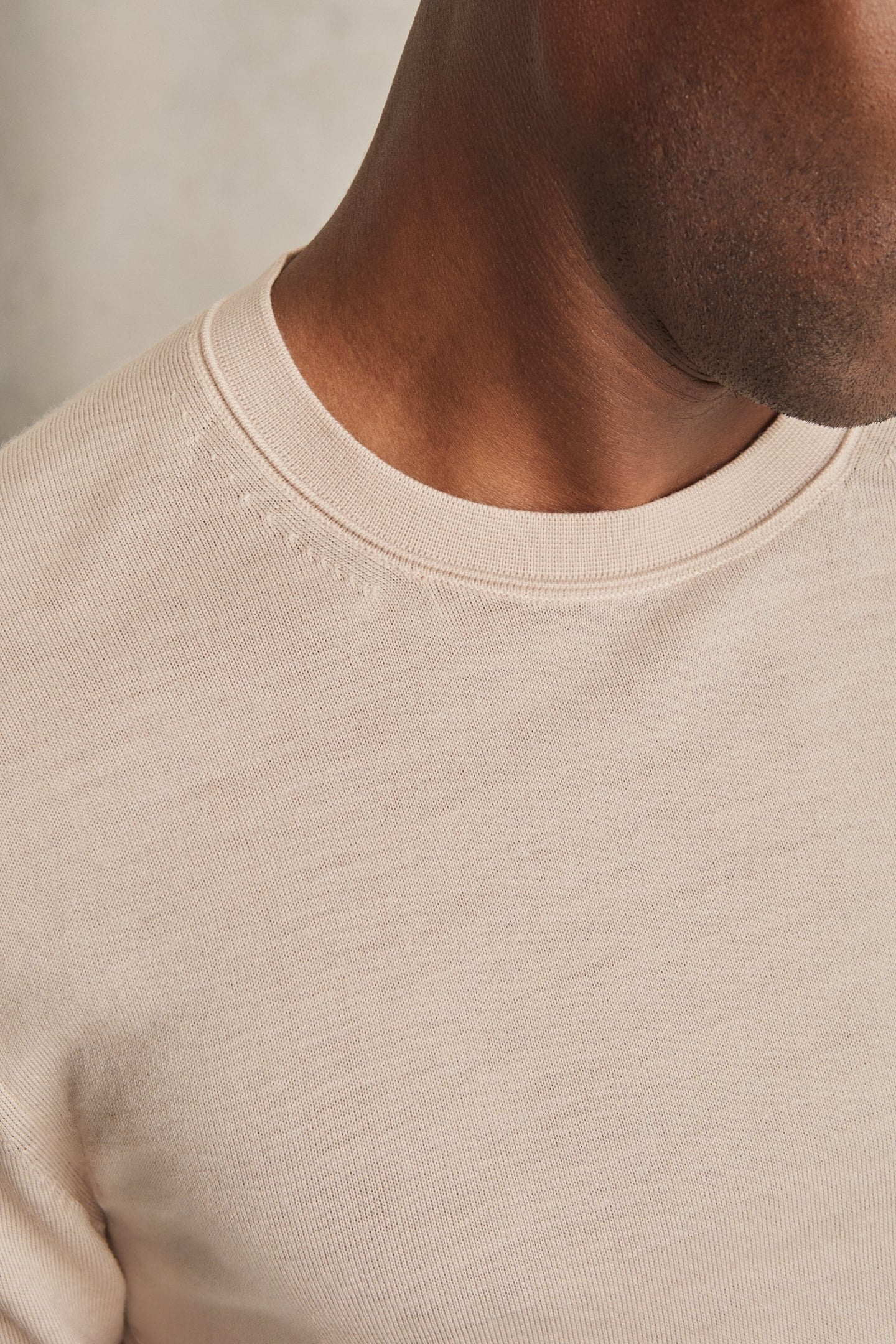 LS CREW MERINO WOOL JUMPER BEIGE 5