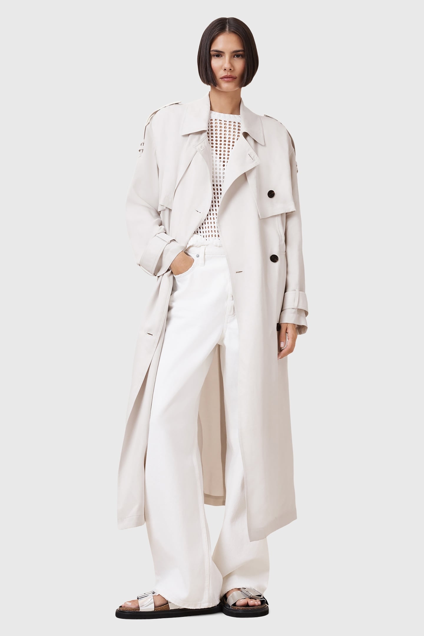LINNIE TRENCH STONE WHITE 3