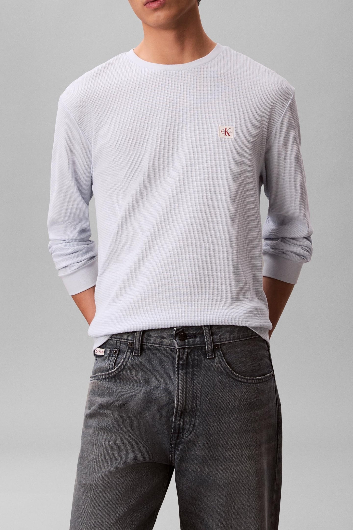 LS WAFFLE BADGE CREWNETEE PLEIN AIR 1