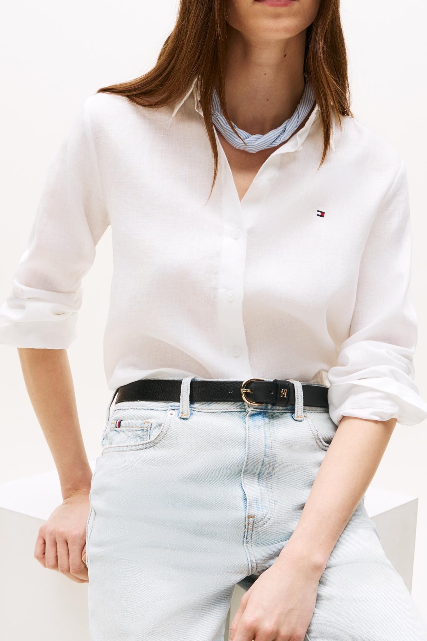 ESSENTIAL LINEN RELAXED LS SHIRT OPTIC WHITE 3