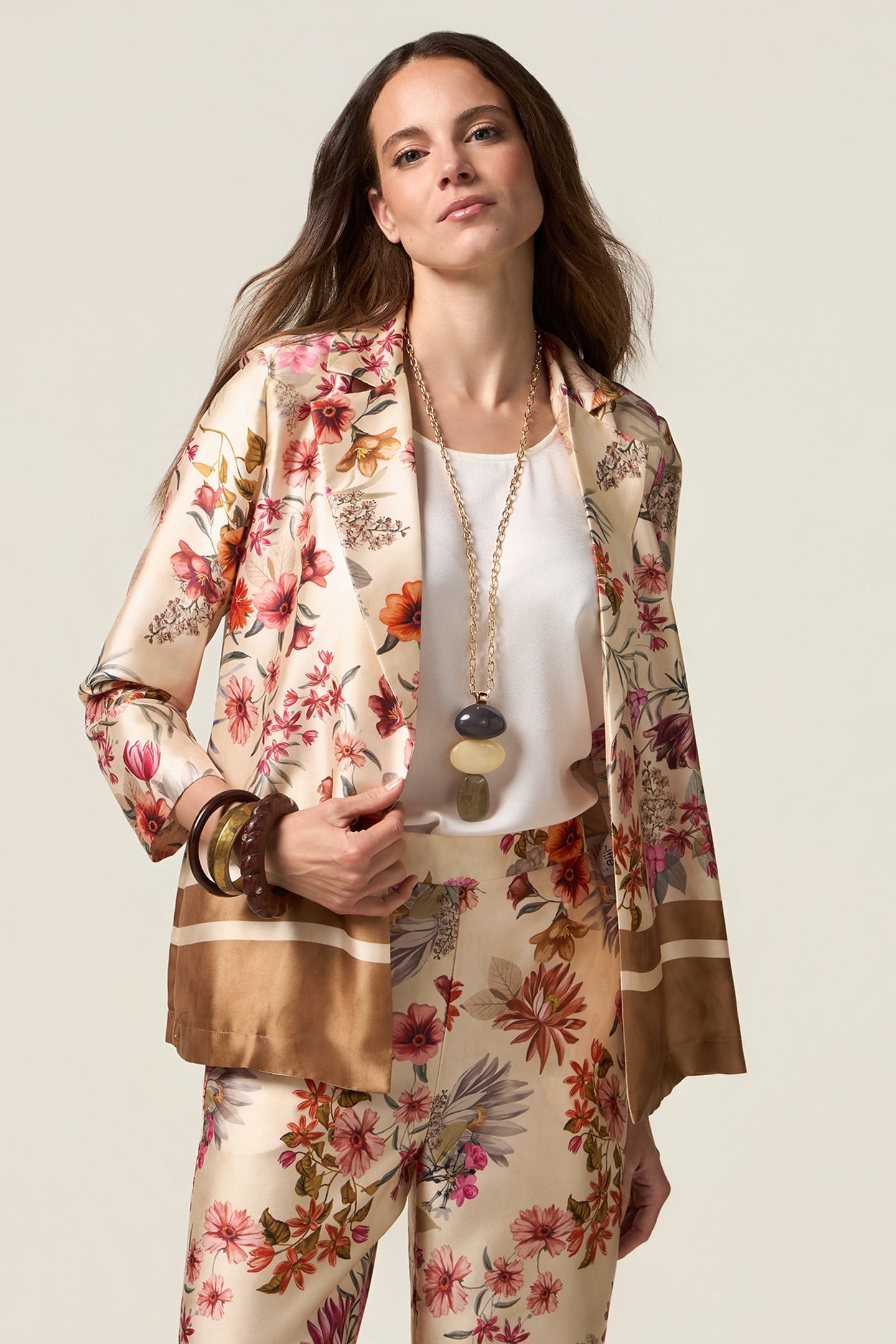 FANTASY SATIN JACKET BEIGE 2