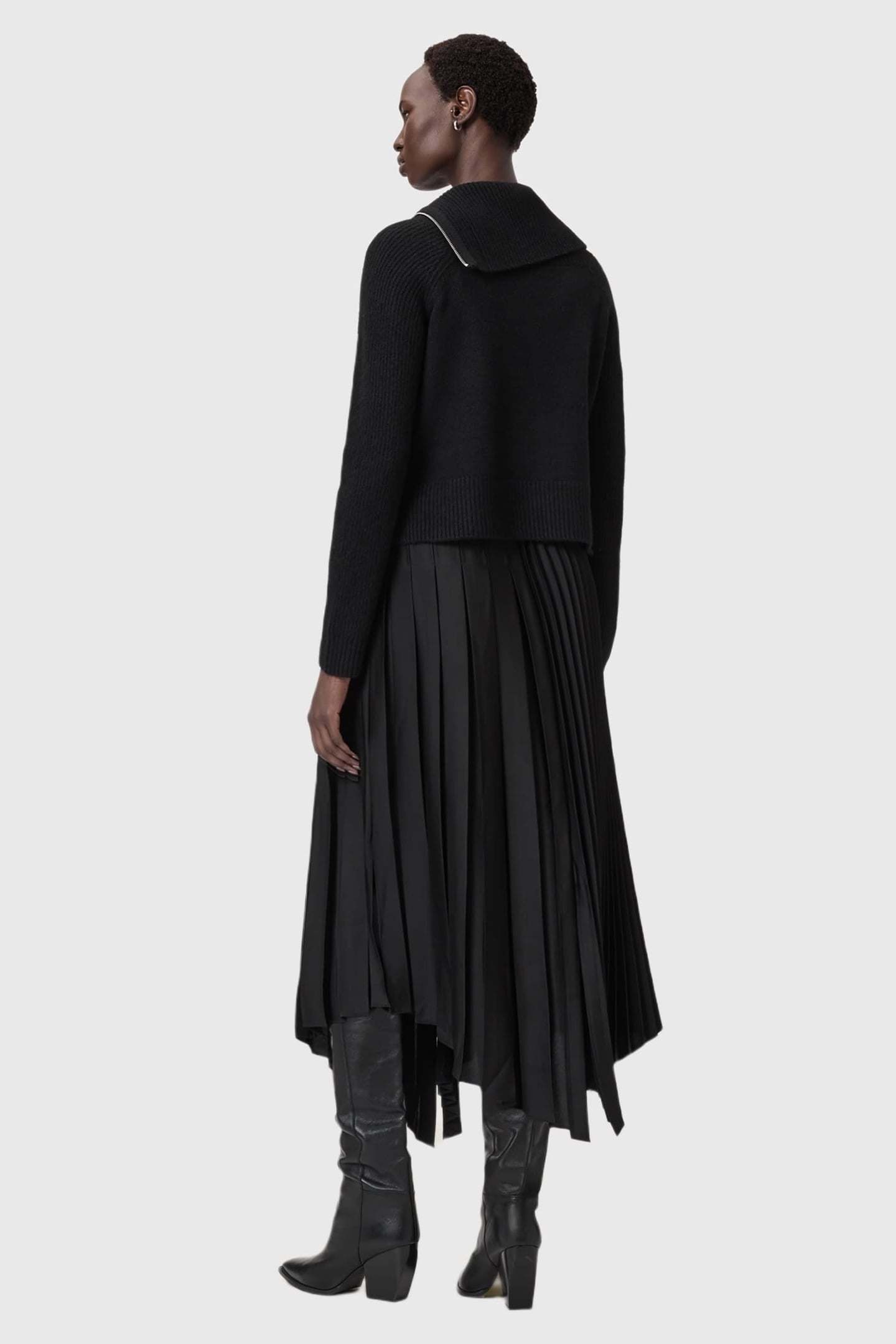 JAX ROLL NECK DRESS BLACK 2