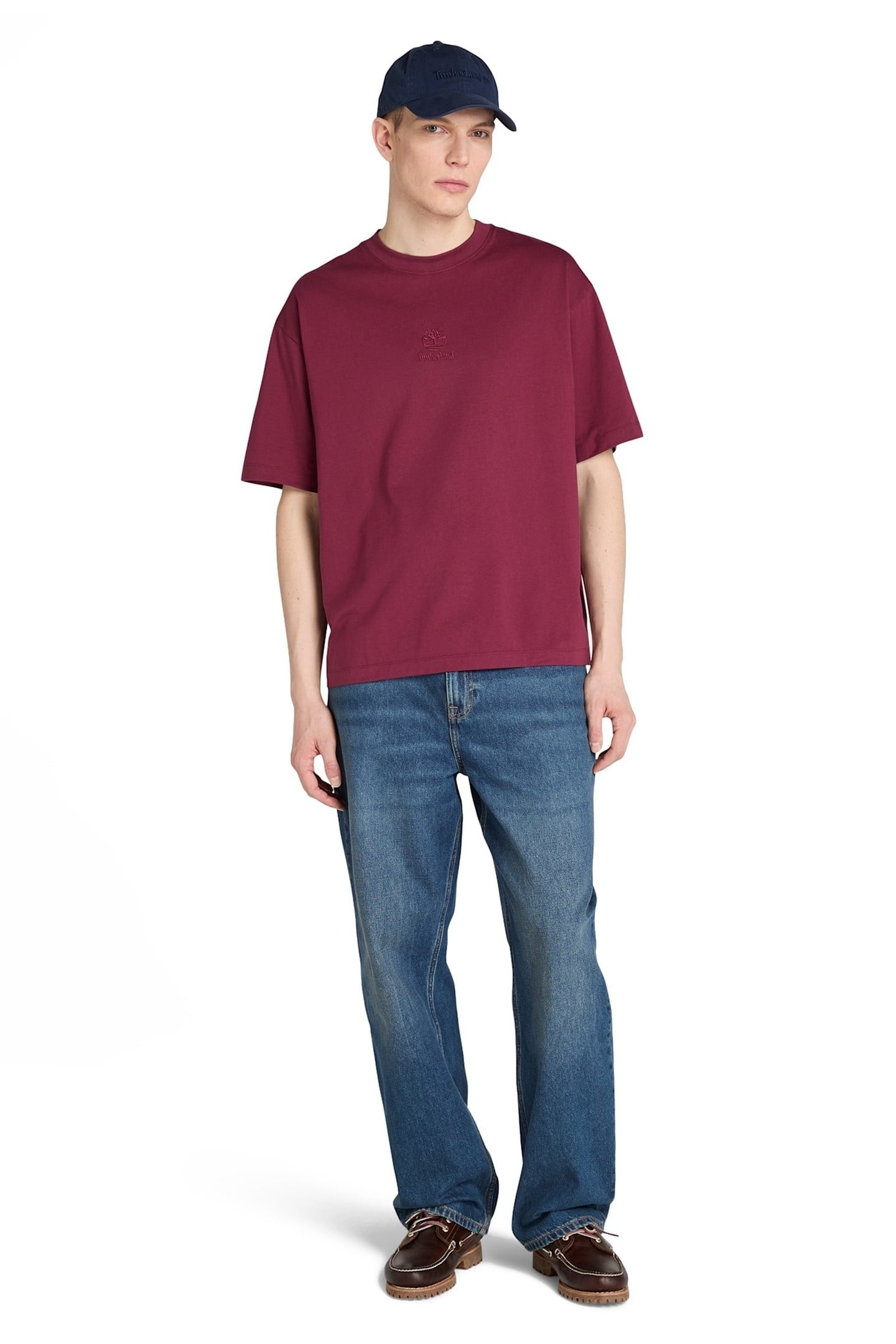 HAMPTHON TONAL STACK LOGO TEE BURGUNDY 3