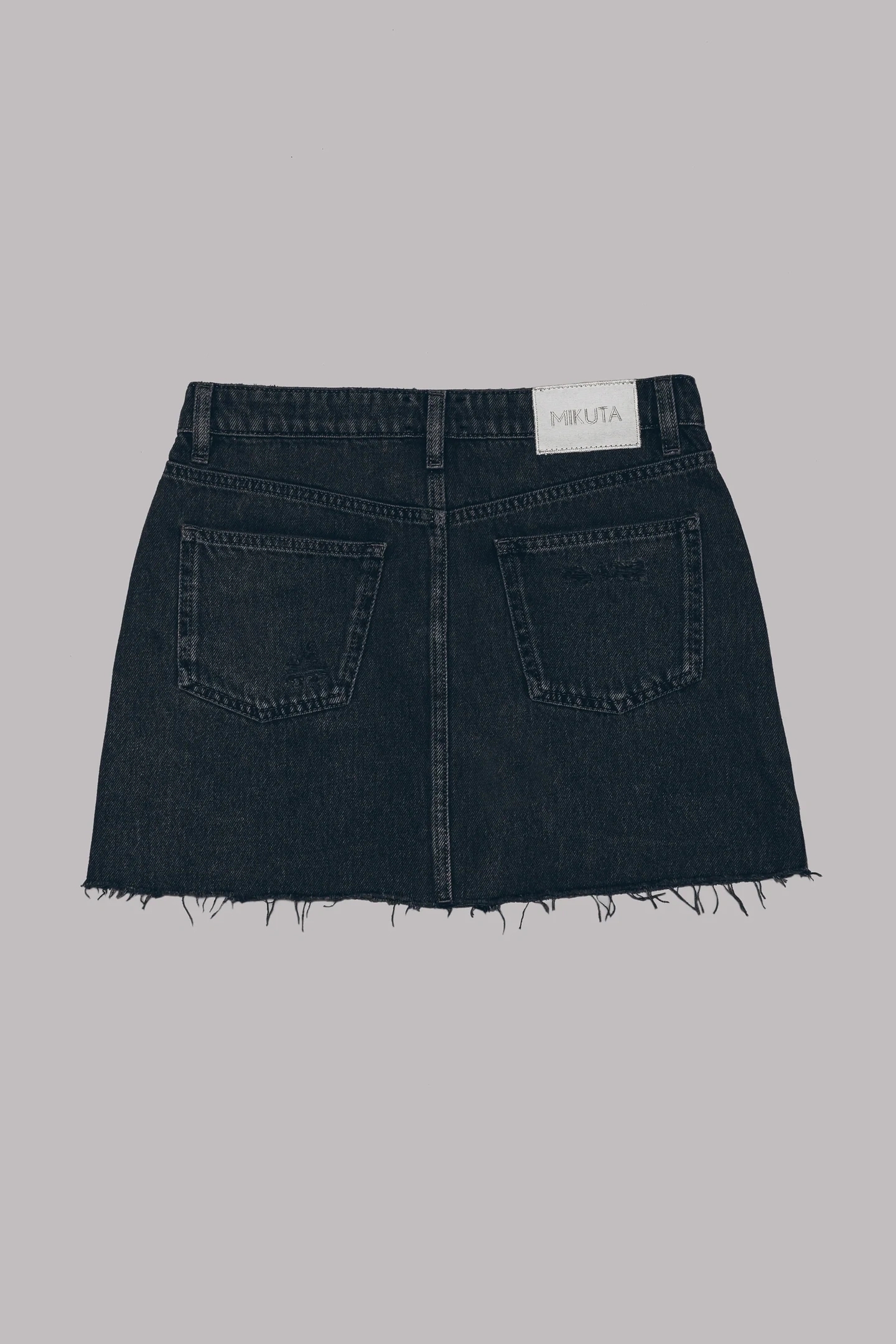 THE BLACK SLIT DENIM SKIRT 3