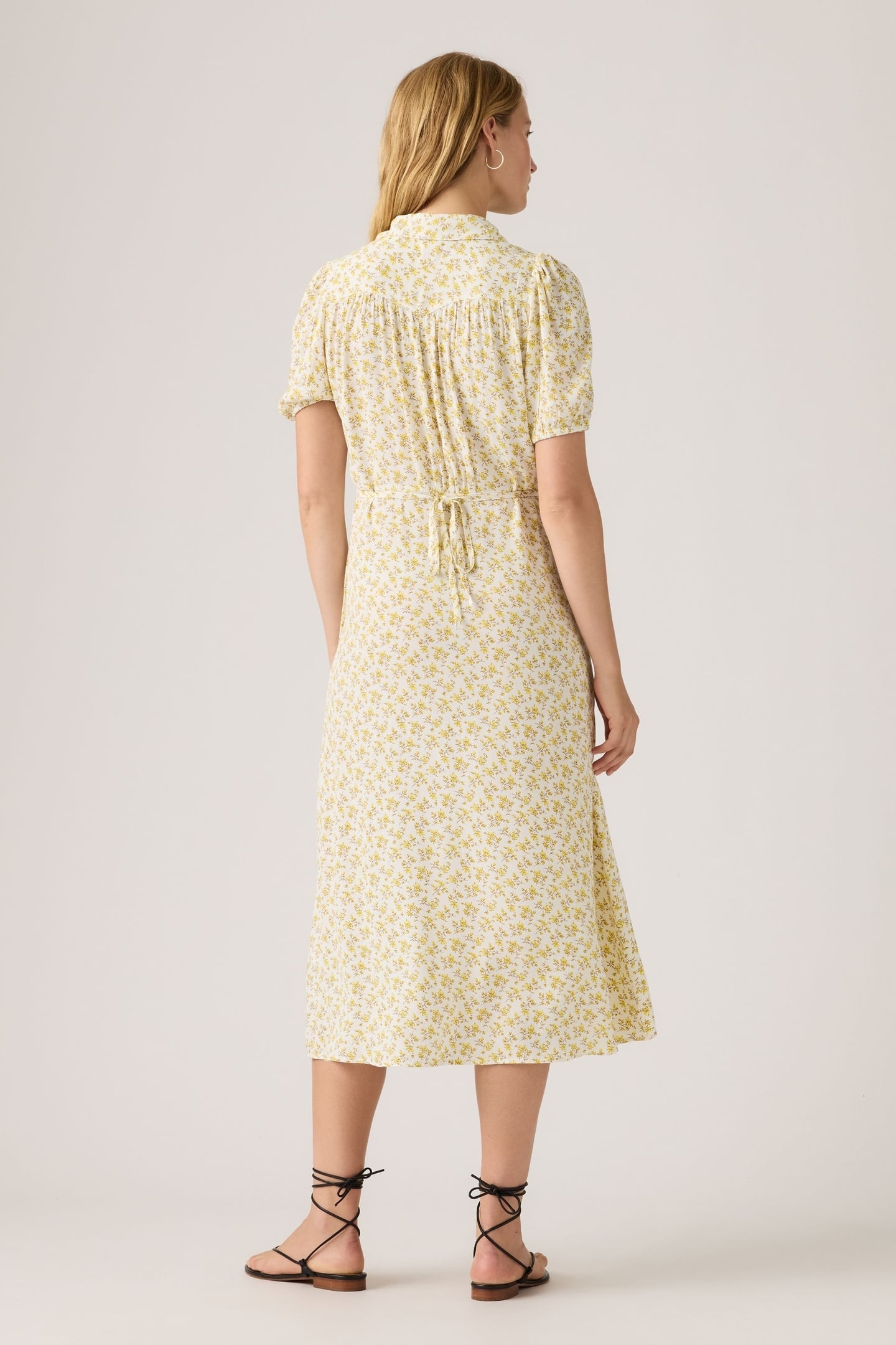 ROSA SHORT SLEEVE MIDI DRESS YELLOW 3