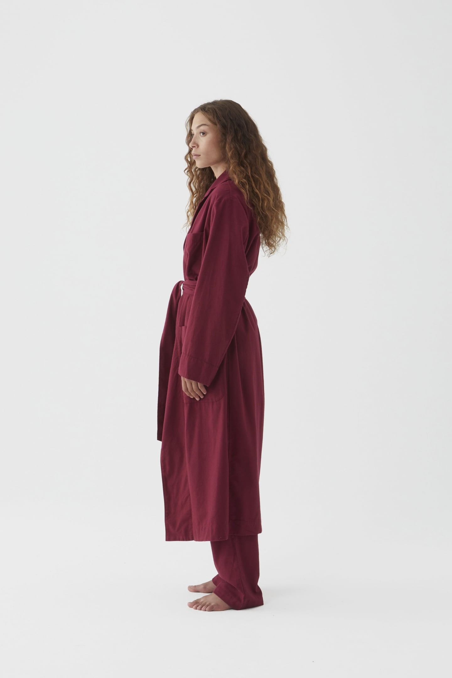 UNISEX FLANNEL, DRESSING GOWN BEYOND RED 2