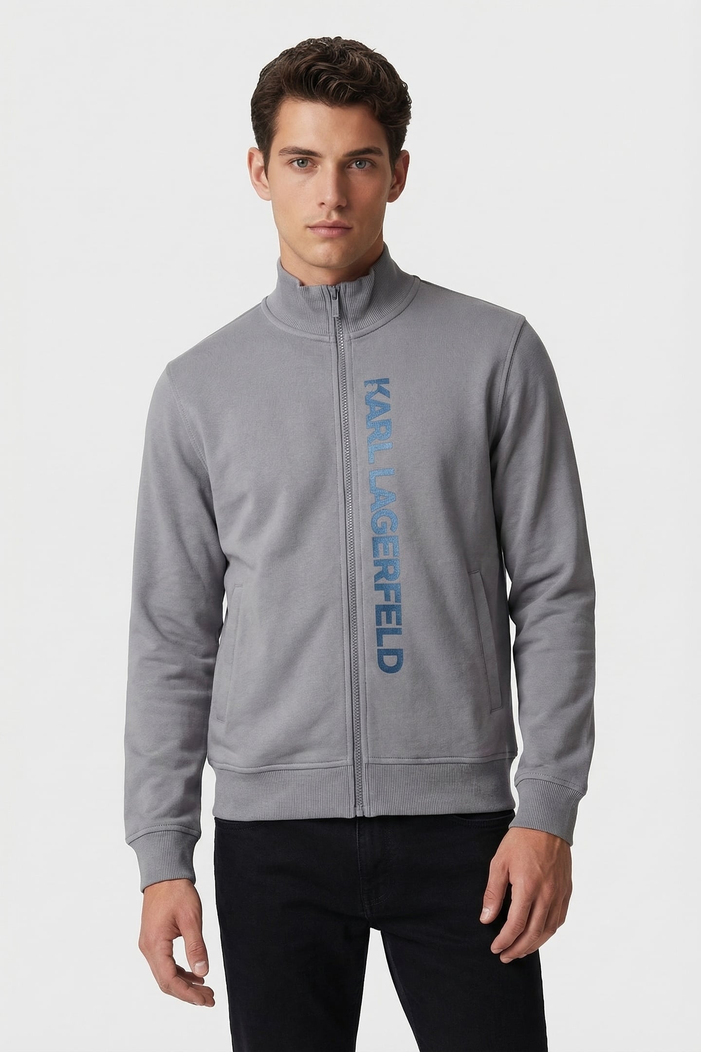 DARK GREY SWEAT ZIP JACKET 1