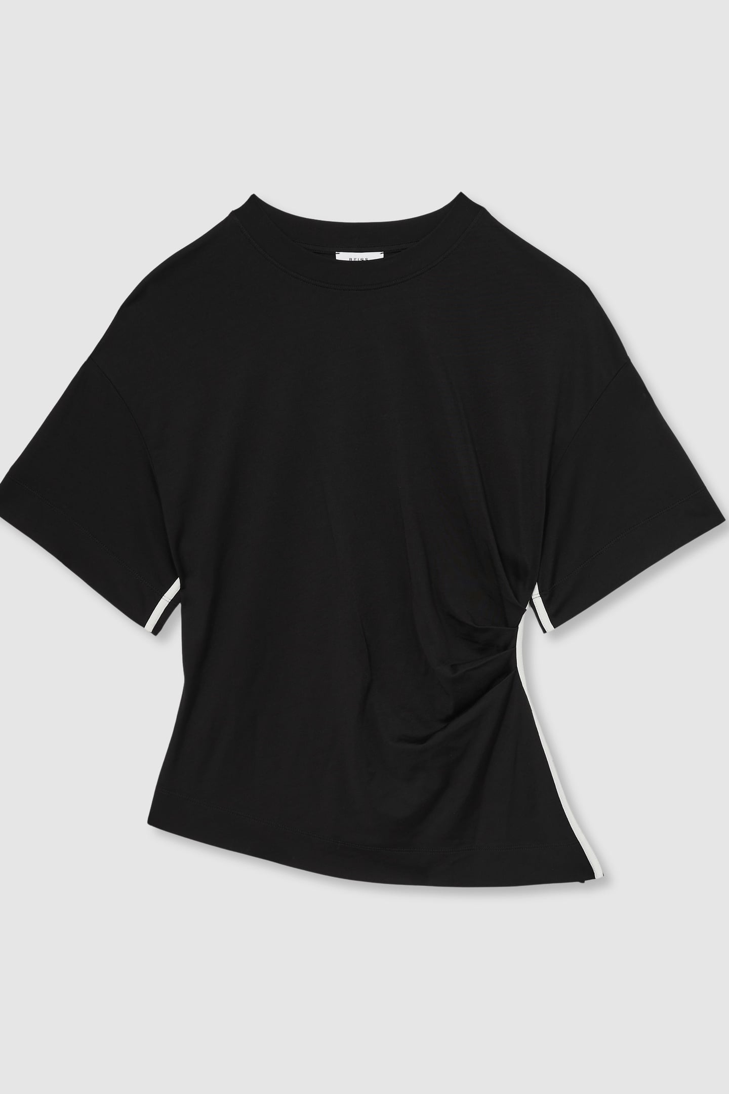 TIPPED CONTRAST TRIM TOP CREAM/BLACK 4