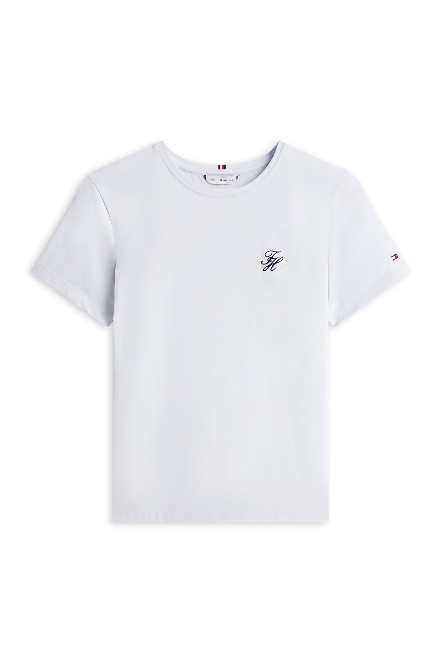LOGO EMBROIDERY JERSEY CREW NECK T-SHIRT MORNING SKY BLUE 3