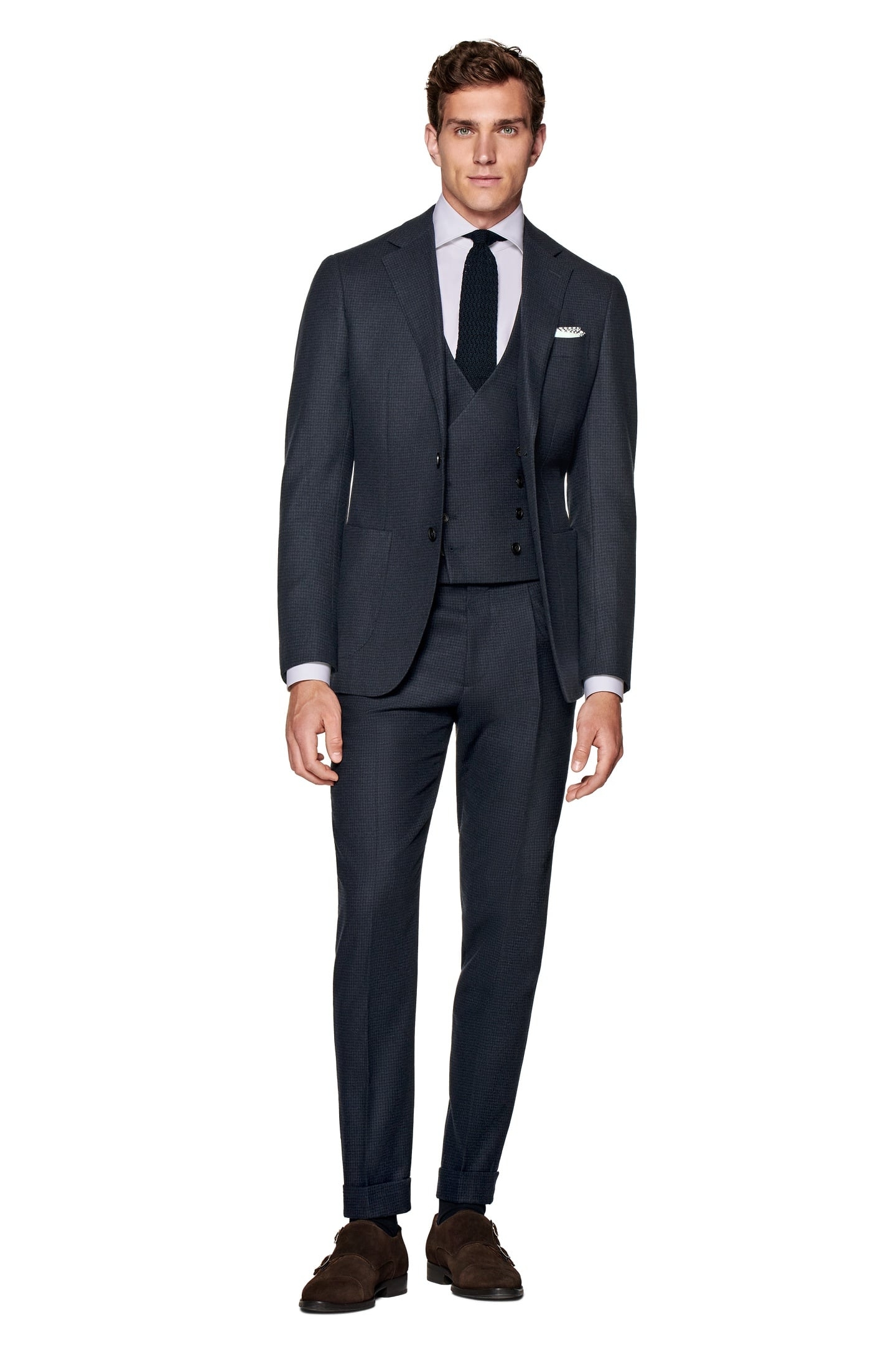 SUIT NAVY WOOL CASHMERE NAVY 1