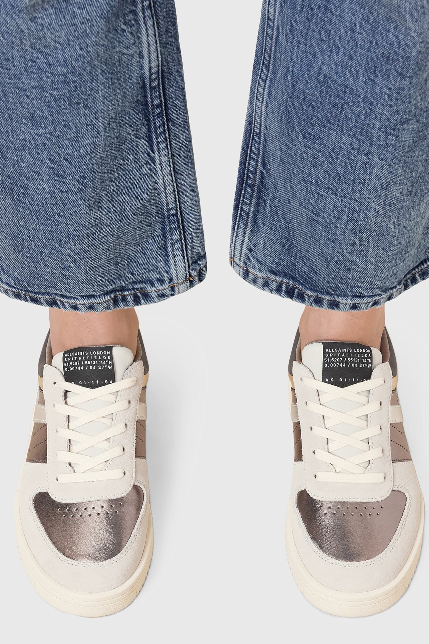 VIX SUEDE SNEAKER WHITE/METALLIC 5