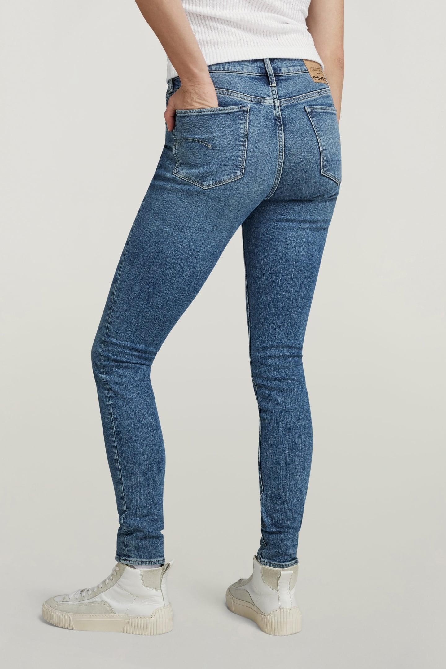3301 SKINNY JEANS FADED MIAMI BLUE 2