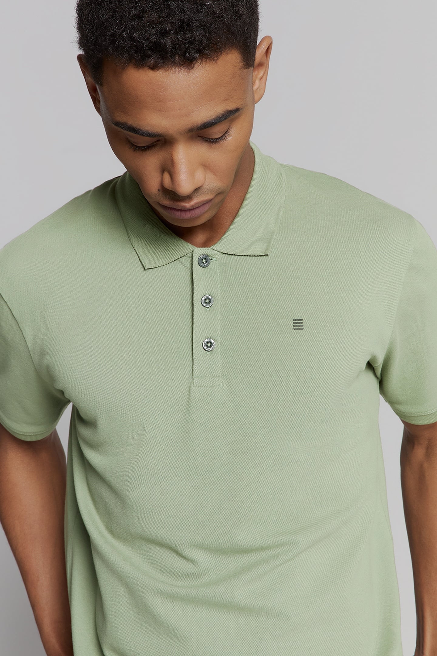 POLO PIQUE SOLID STRETCH GREEN 4