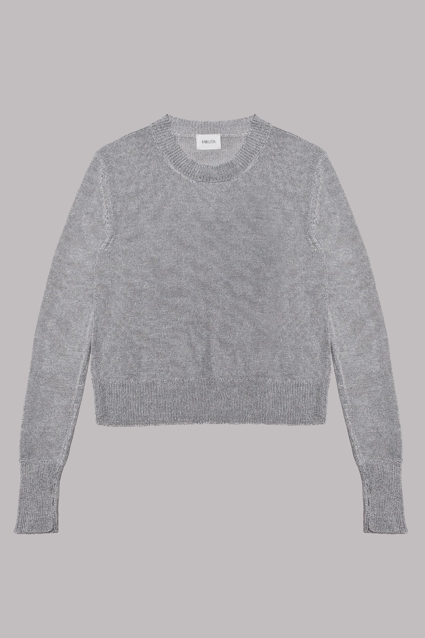 THE SILVER METALLIC KNITTED SWEATER 1
