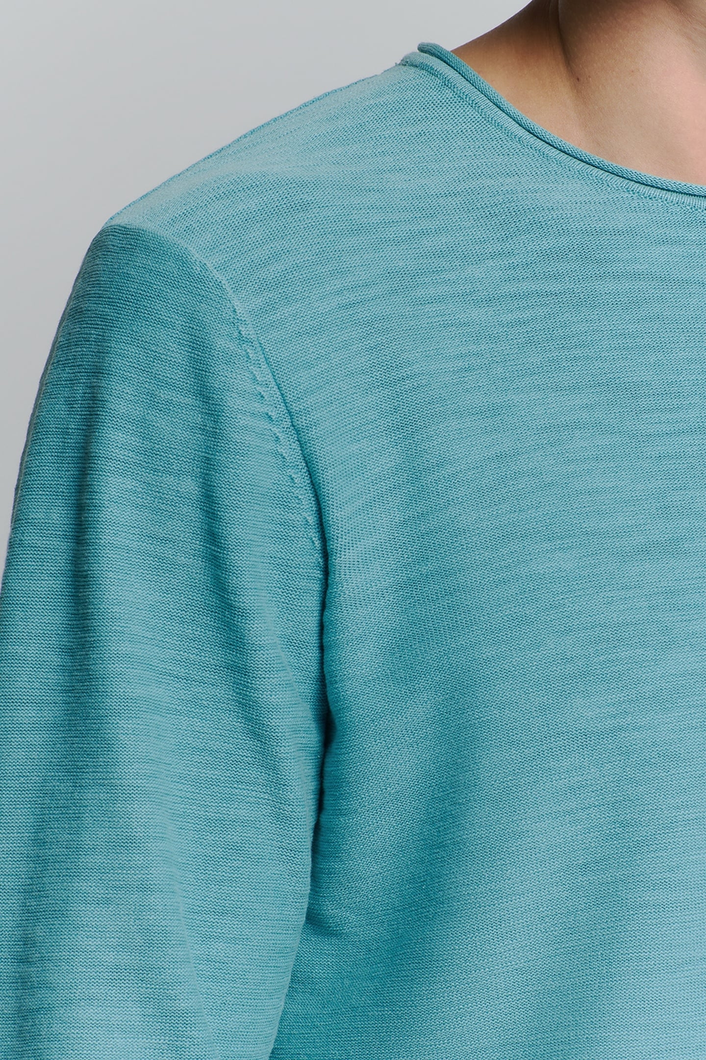 PULLOVER CREWNECK GARMENT DYED + STONE WASHED SEABLUE 5